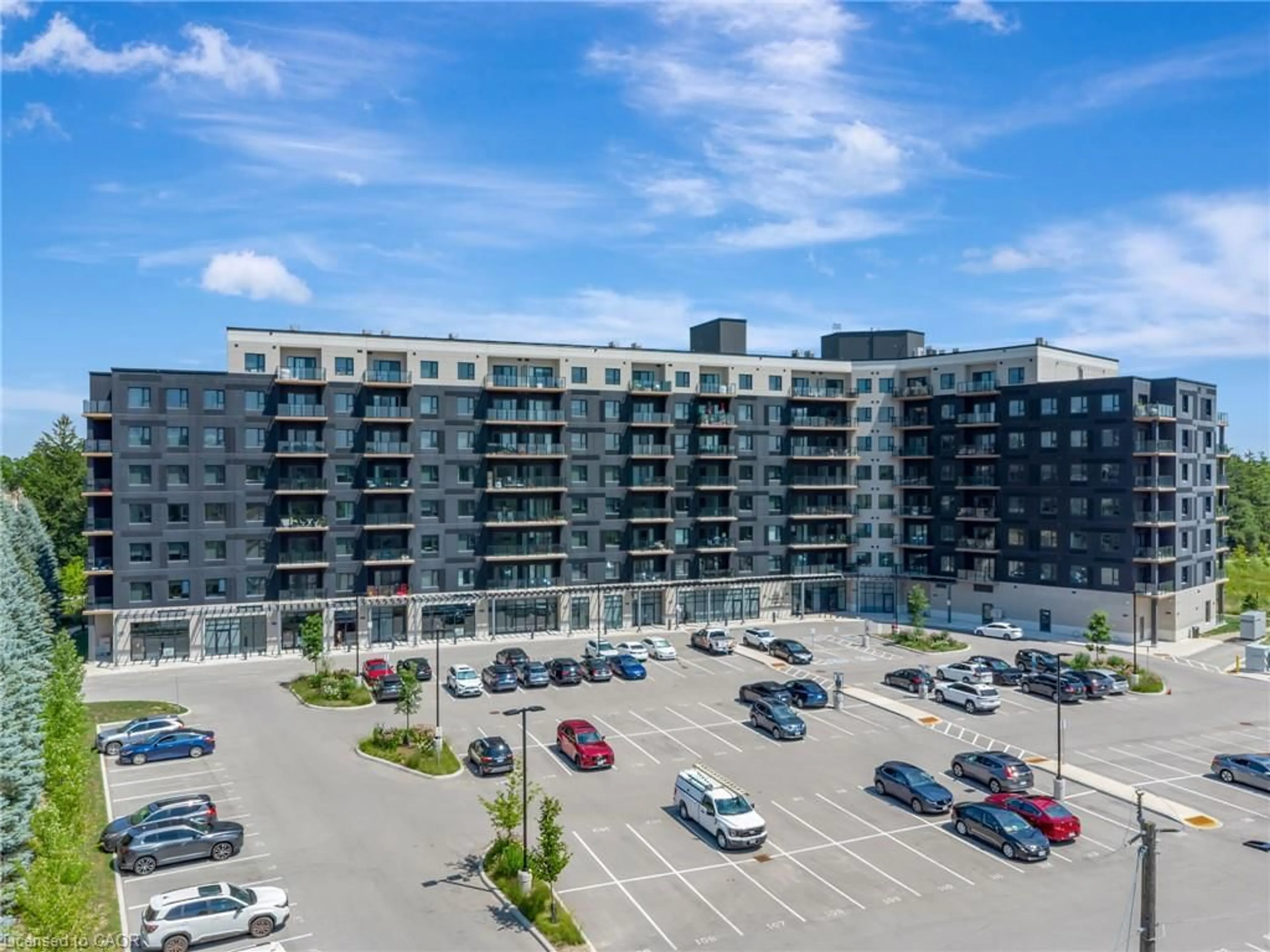 A pic from outside/outdoor area/front of a property/back of a property/a pic from drone, building for 525 New Dundee Rd #509, Kitchener Ontario N2P 2L1