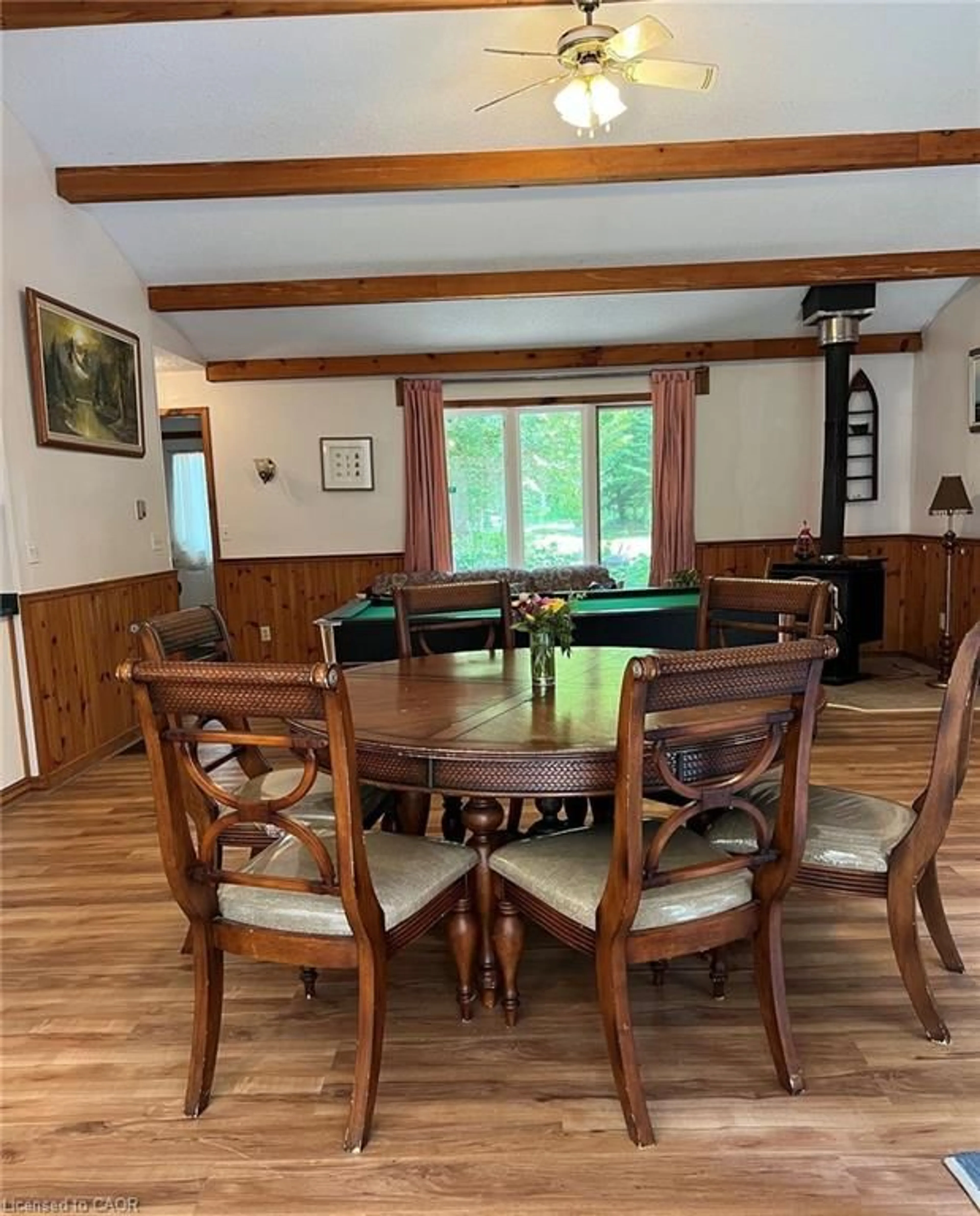 Dining room, wood/laminate floor for 16431 Hwy 35 Hwy, Algonquin Highlands Ontario K0M 1J1