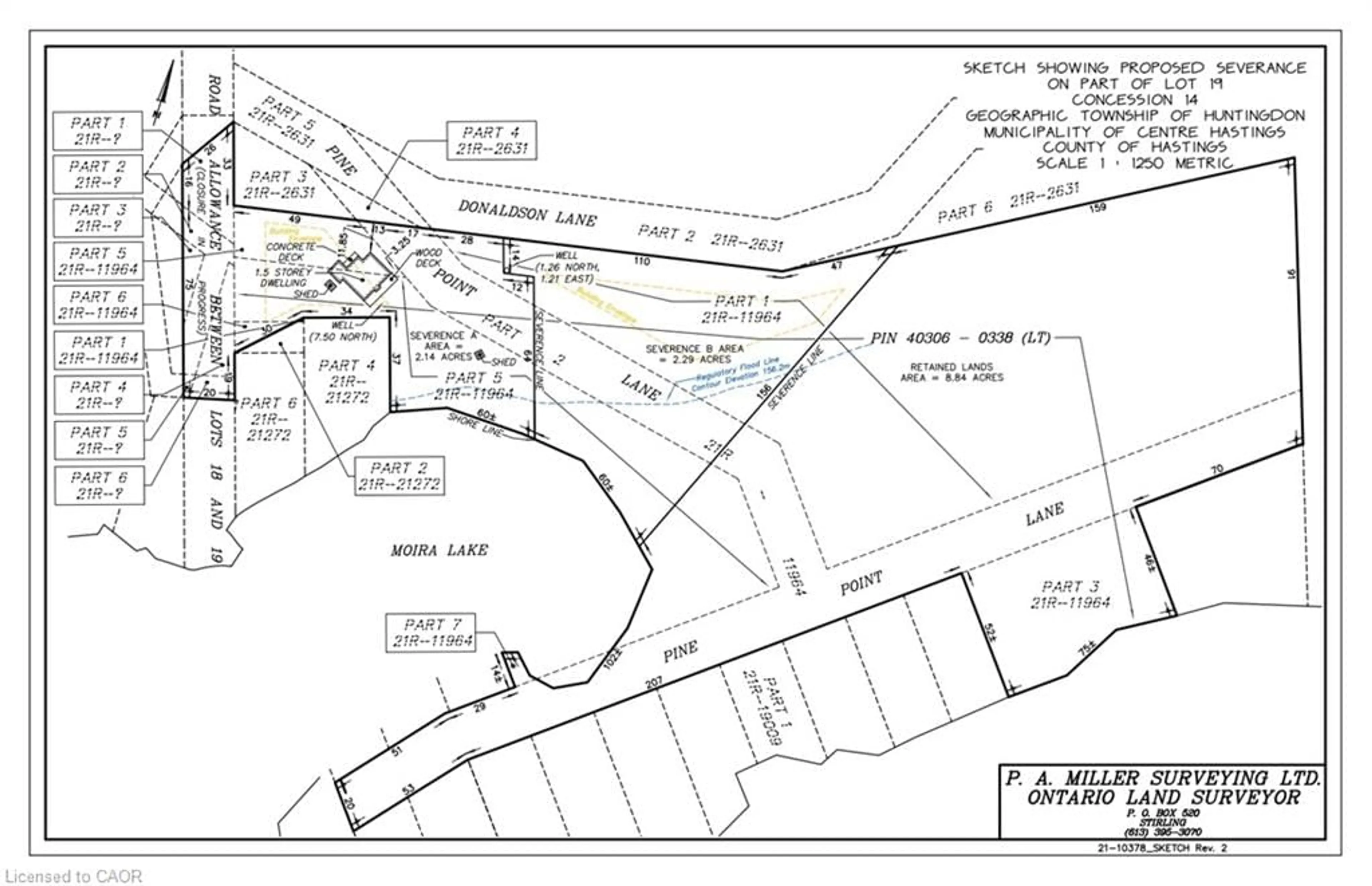 Picture of a map for 527 Pine Point Lane, Madoc Ontario K0K 2K0