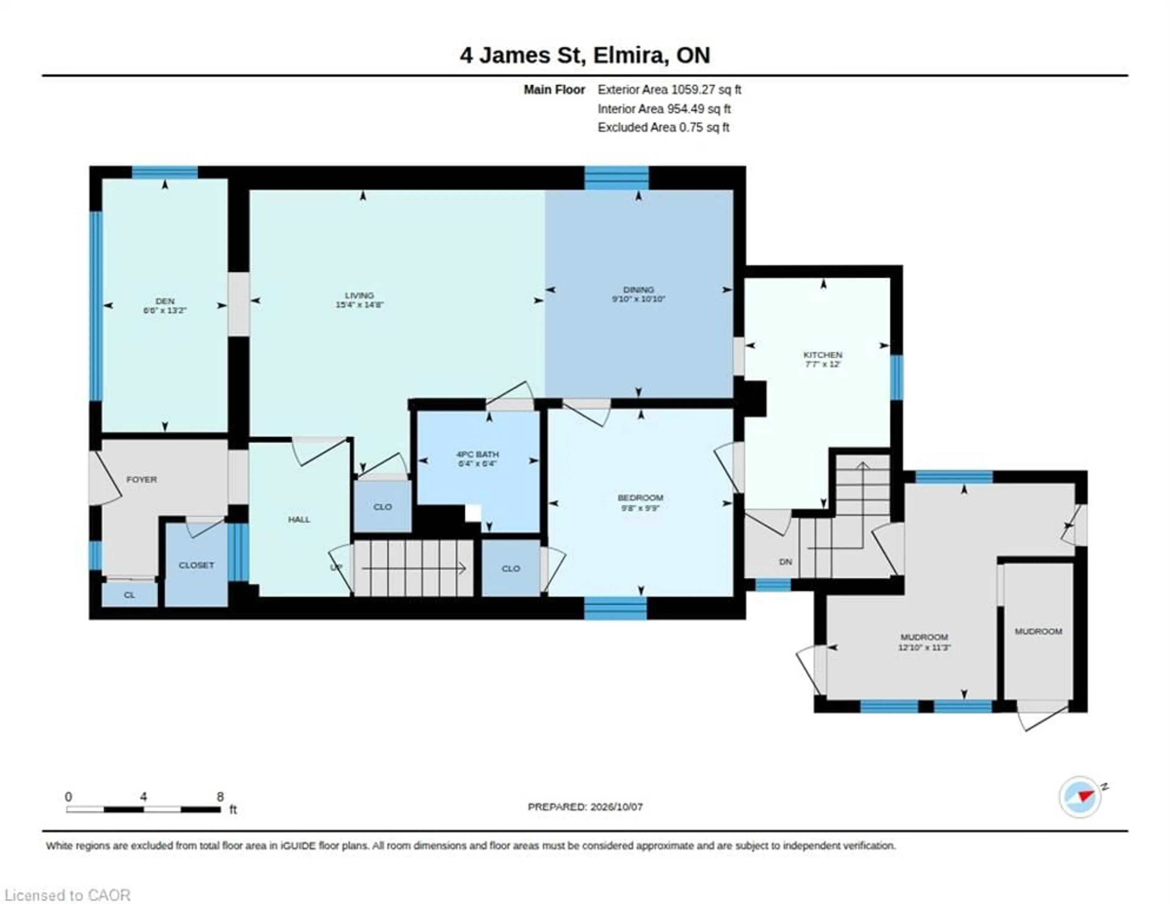 Floor plan for 4 James St, Elmira Ontario N3B 1L5