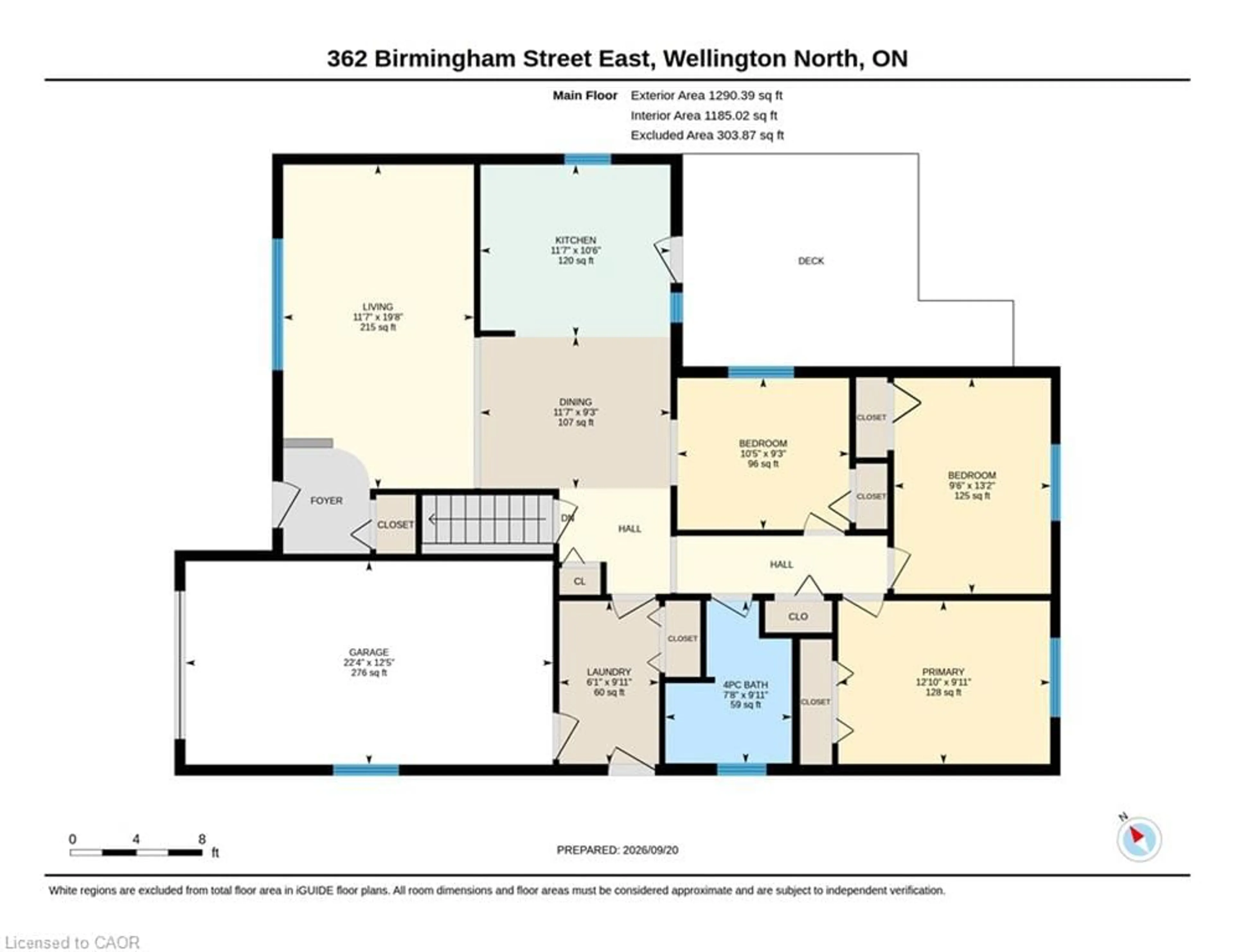 Floor plan for 362 Birmingham St, Mount Forest Ontario N0G 2L2