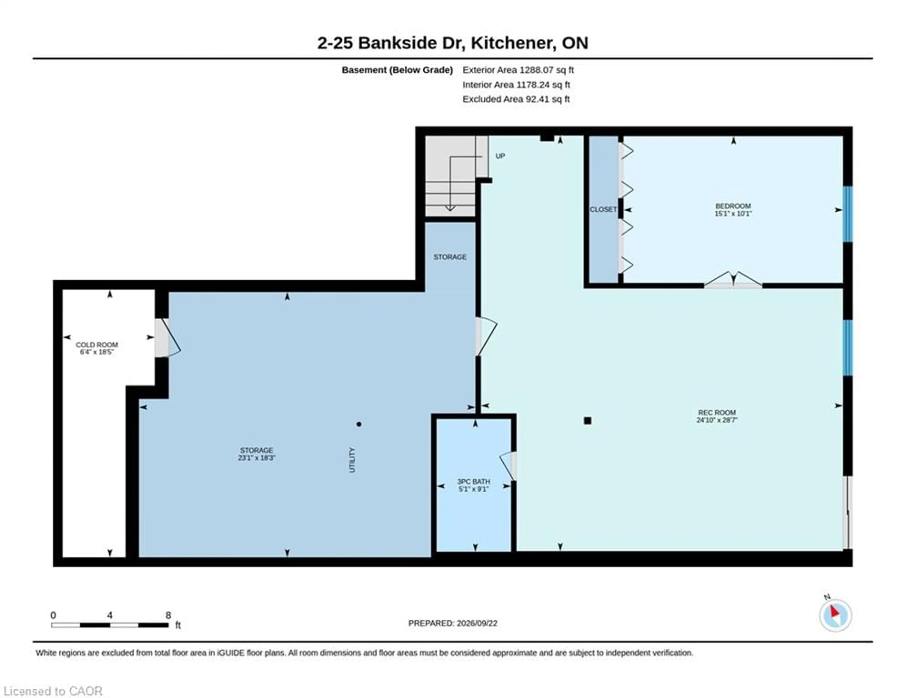 Floor plan for 25 Bankside Dr #2, Kitchener Ontario N2N 3M6