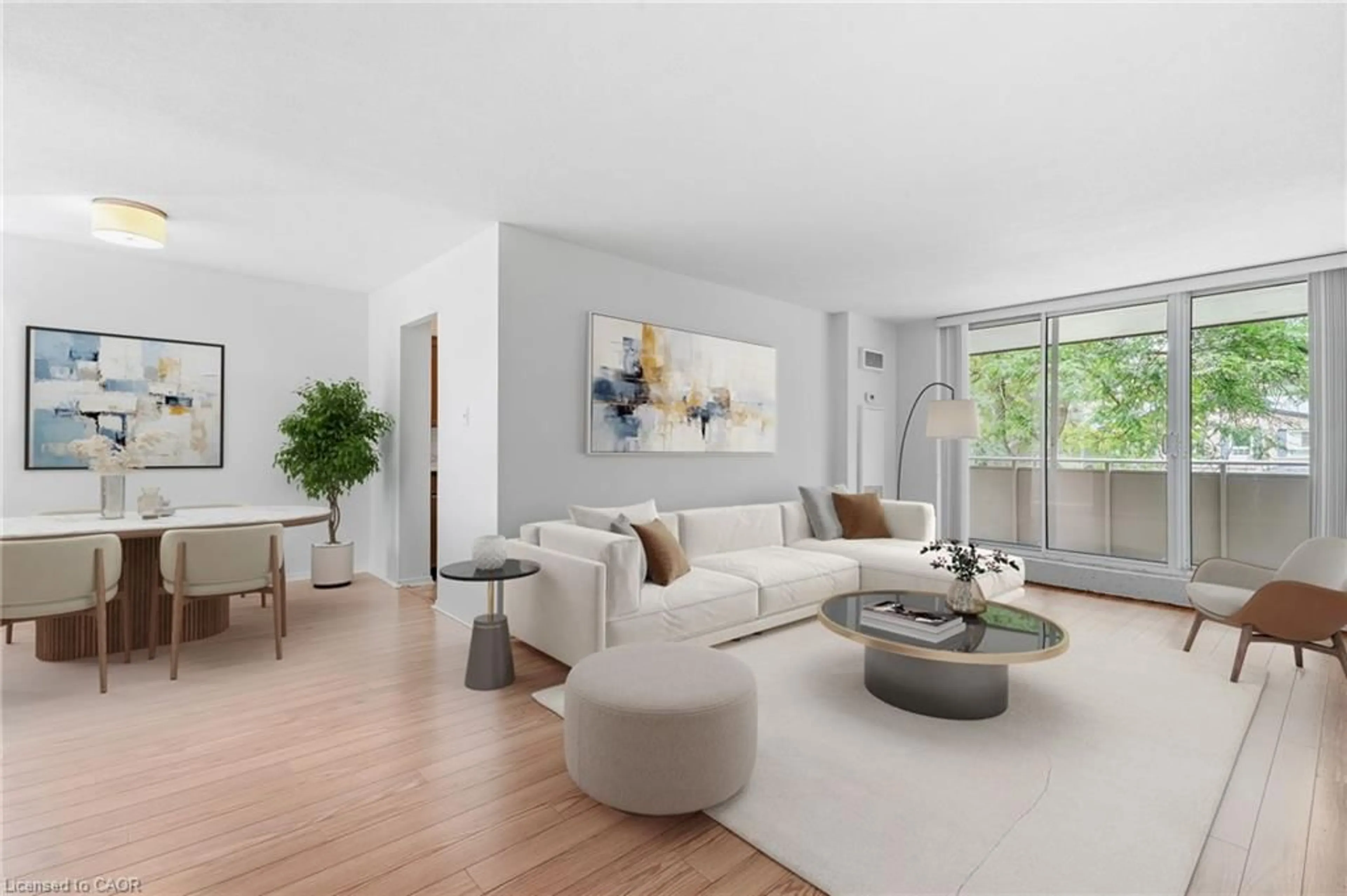 Living room with furniture, unknown for 1415 Ghent Ave #203, Burlington Ontario L7S 1X4