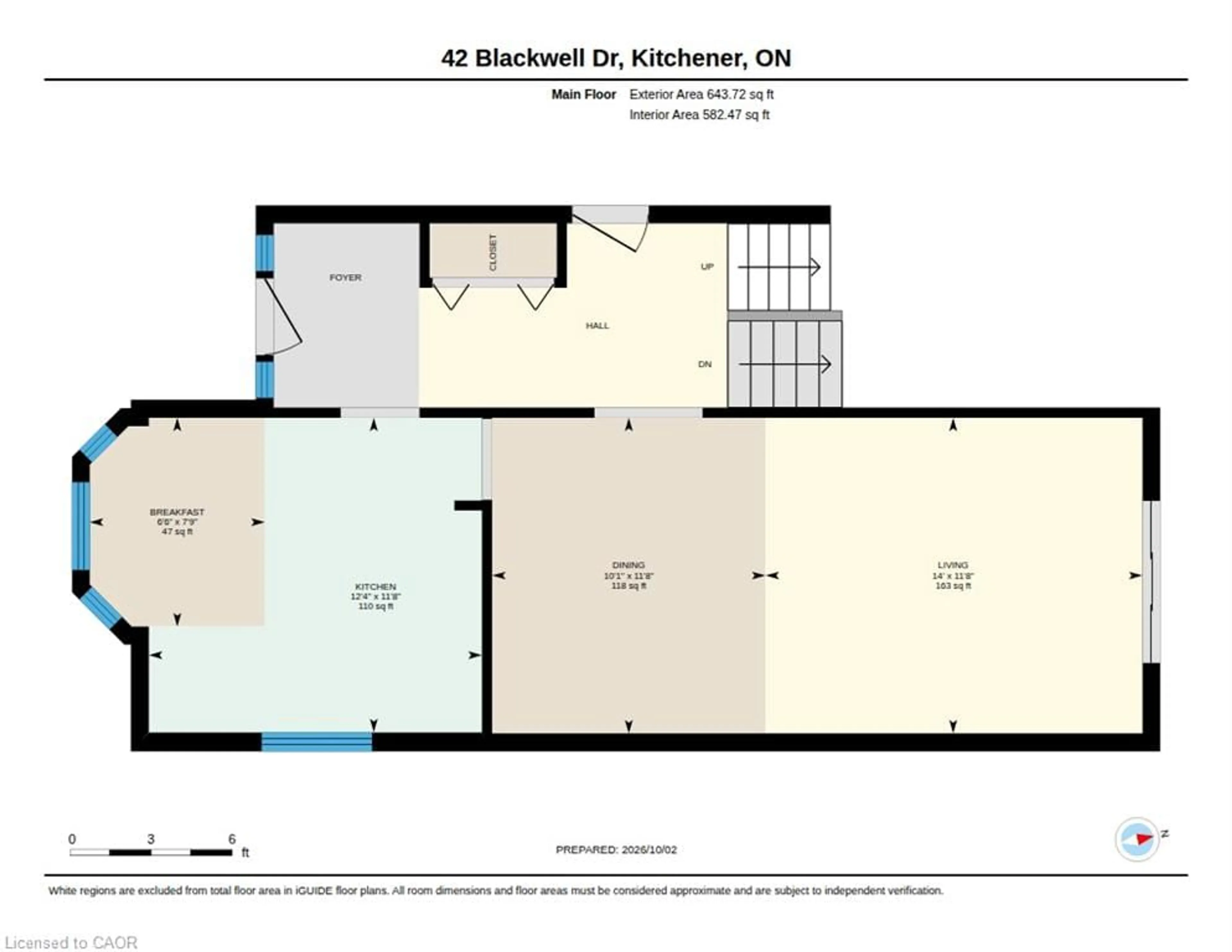 Floor plan for 42 Blackwell Dr, Kitchener Ontario N2N 1P8