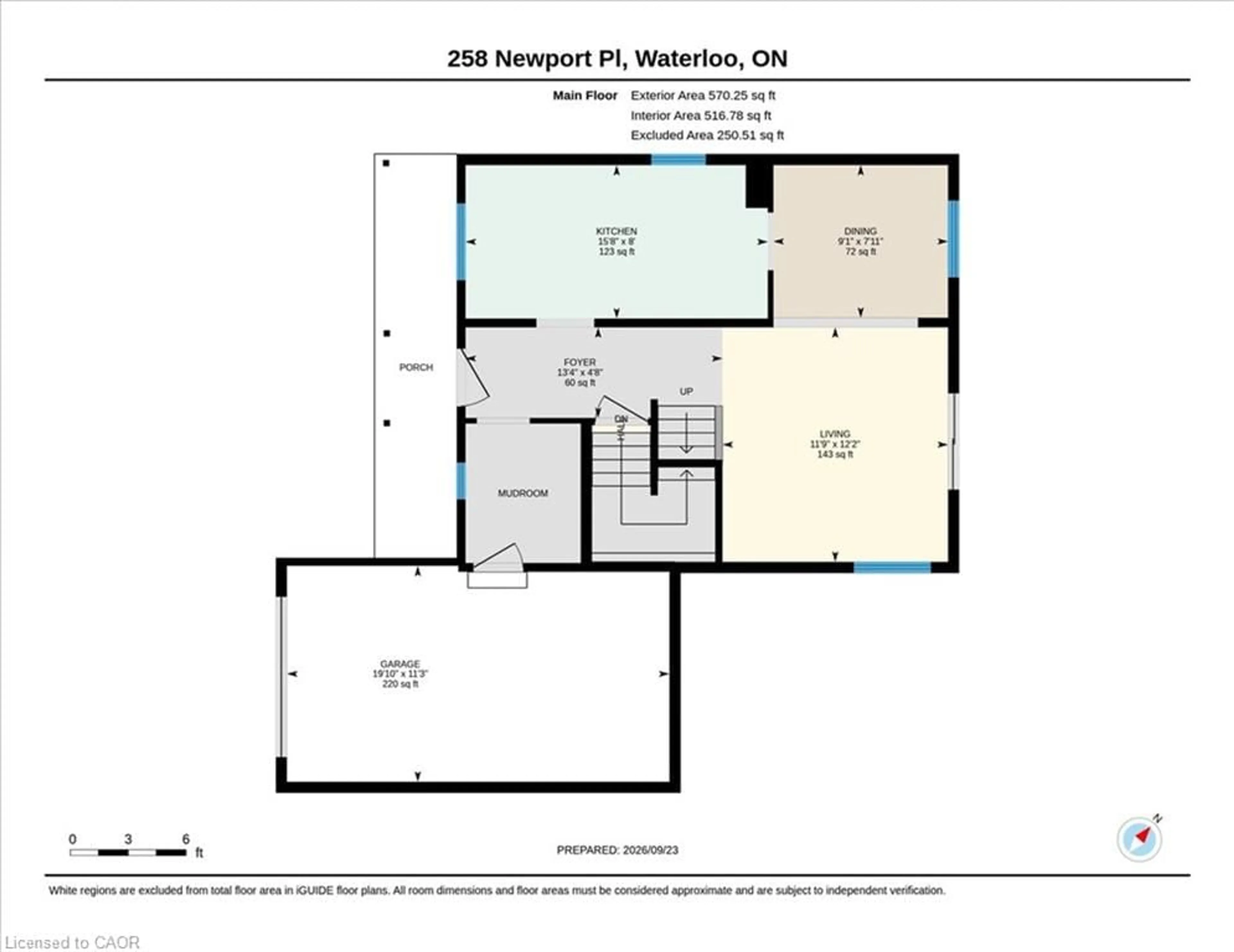 Floor plan for 258 Newport Pl, Waterloo Ontario N2T 2B5