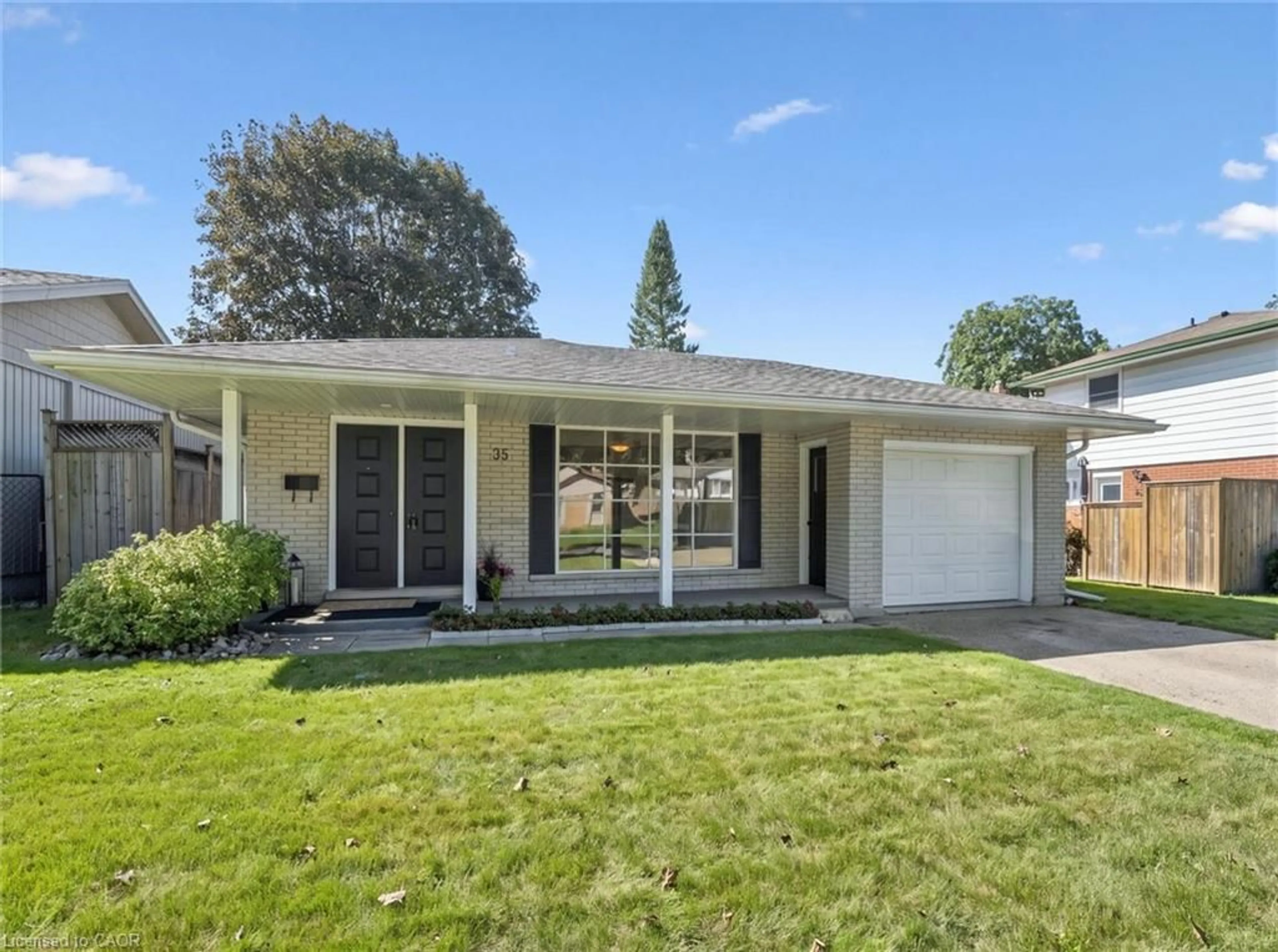 Home with vinyl exterior material, street for 35 Crosby Dr, Kitchener Ontario N2B 2K9