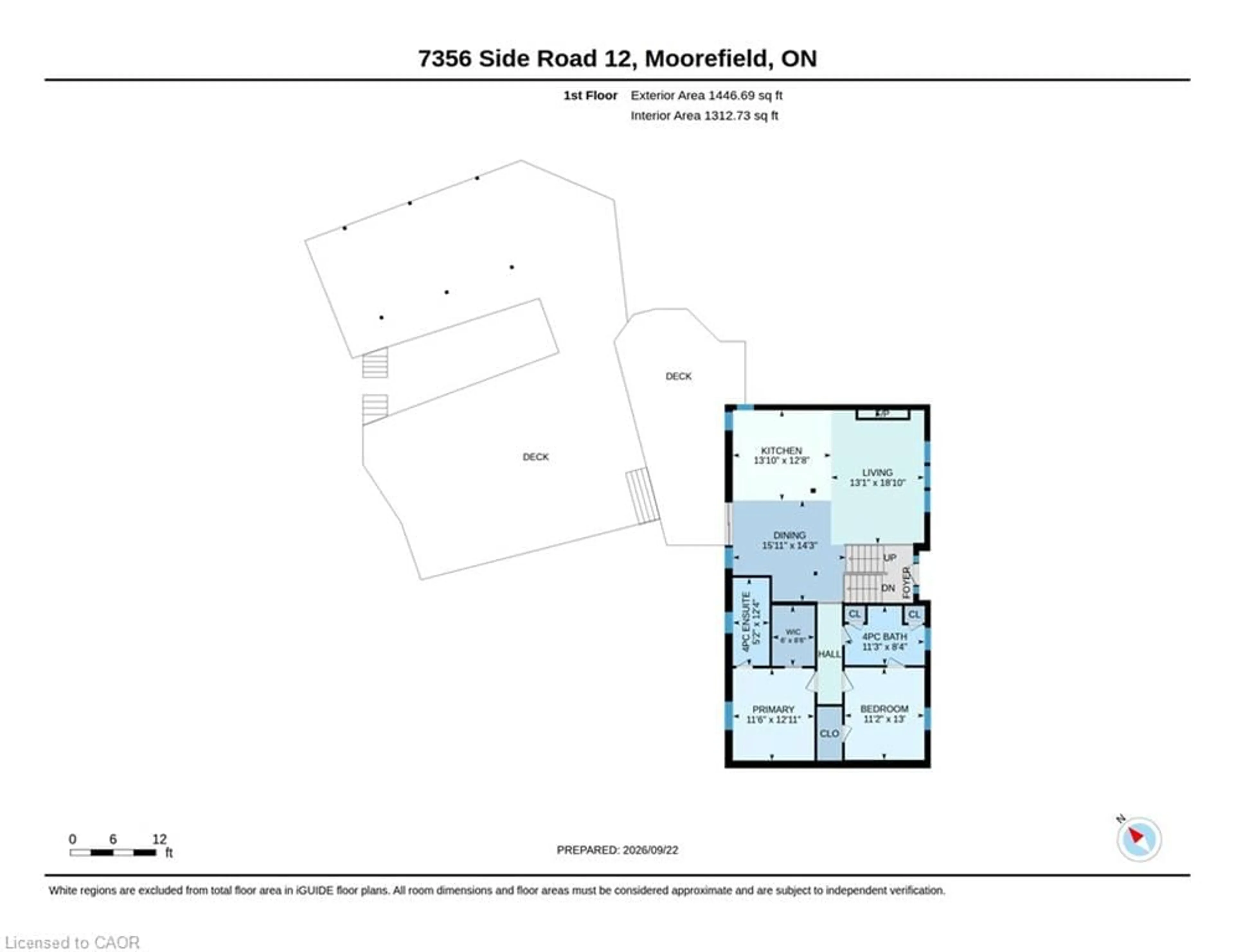 Floor plan for 7356 Sideroad 12, Moorefield Ontario N0G 2K0