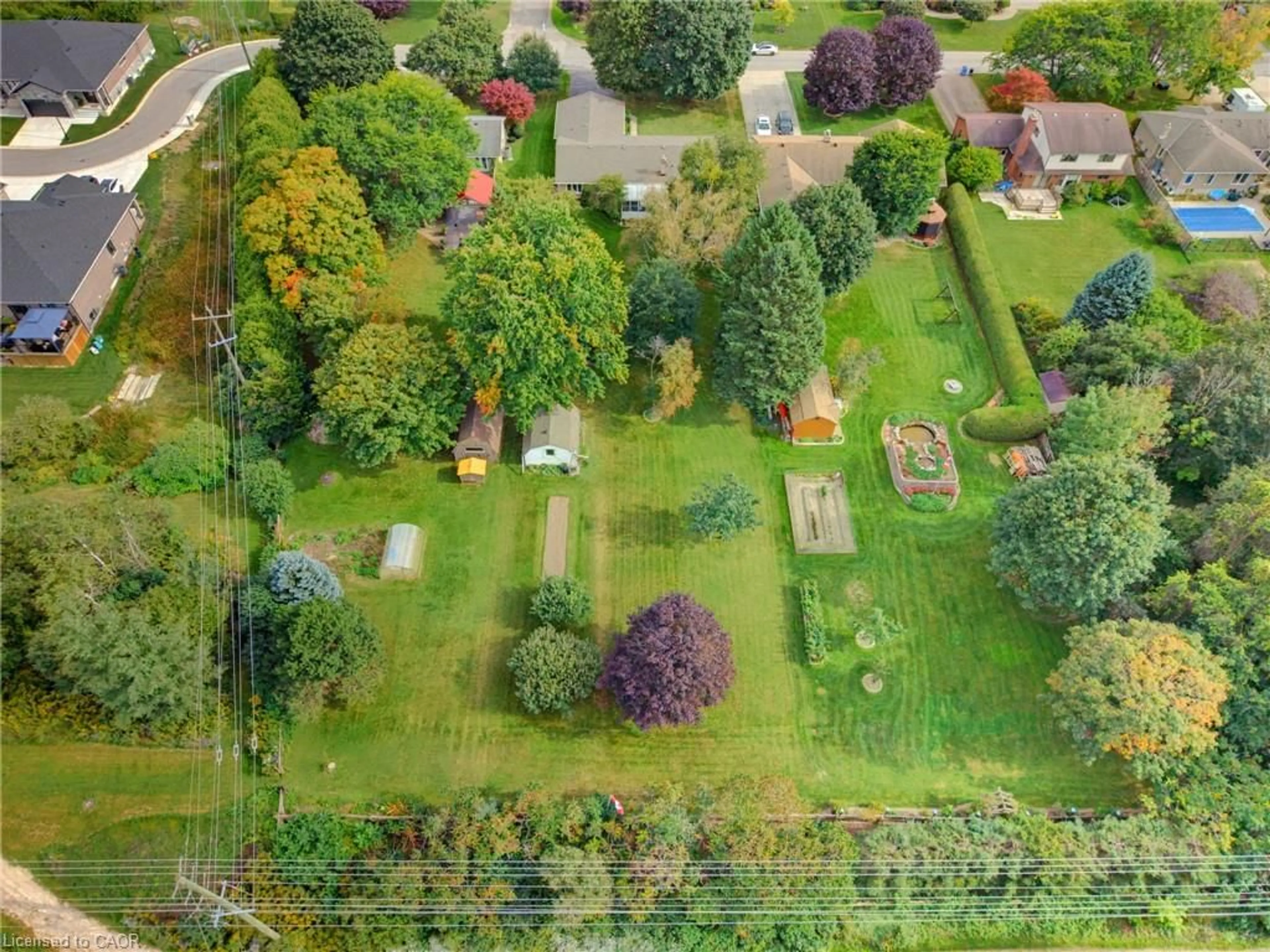 A pic from outside/outdoor area/front of a property/back of a property/a pic from drone, forest/trees view for 15 Mclaren Ave, Listowel Ontario N4W 3K1