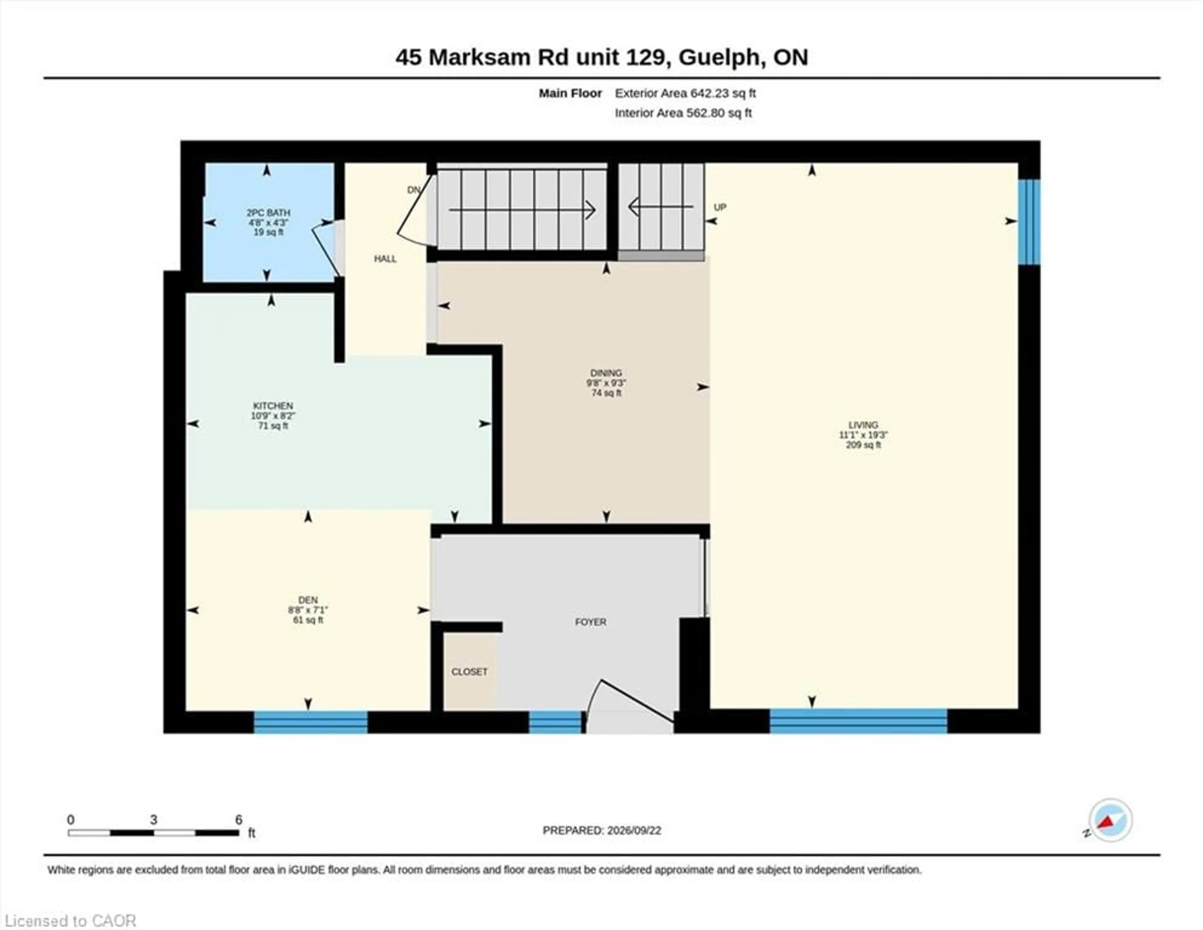Floor plan for 45 Marksam Rd #129, Guelph Ontario N1G 6Y9