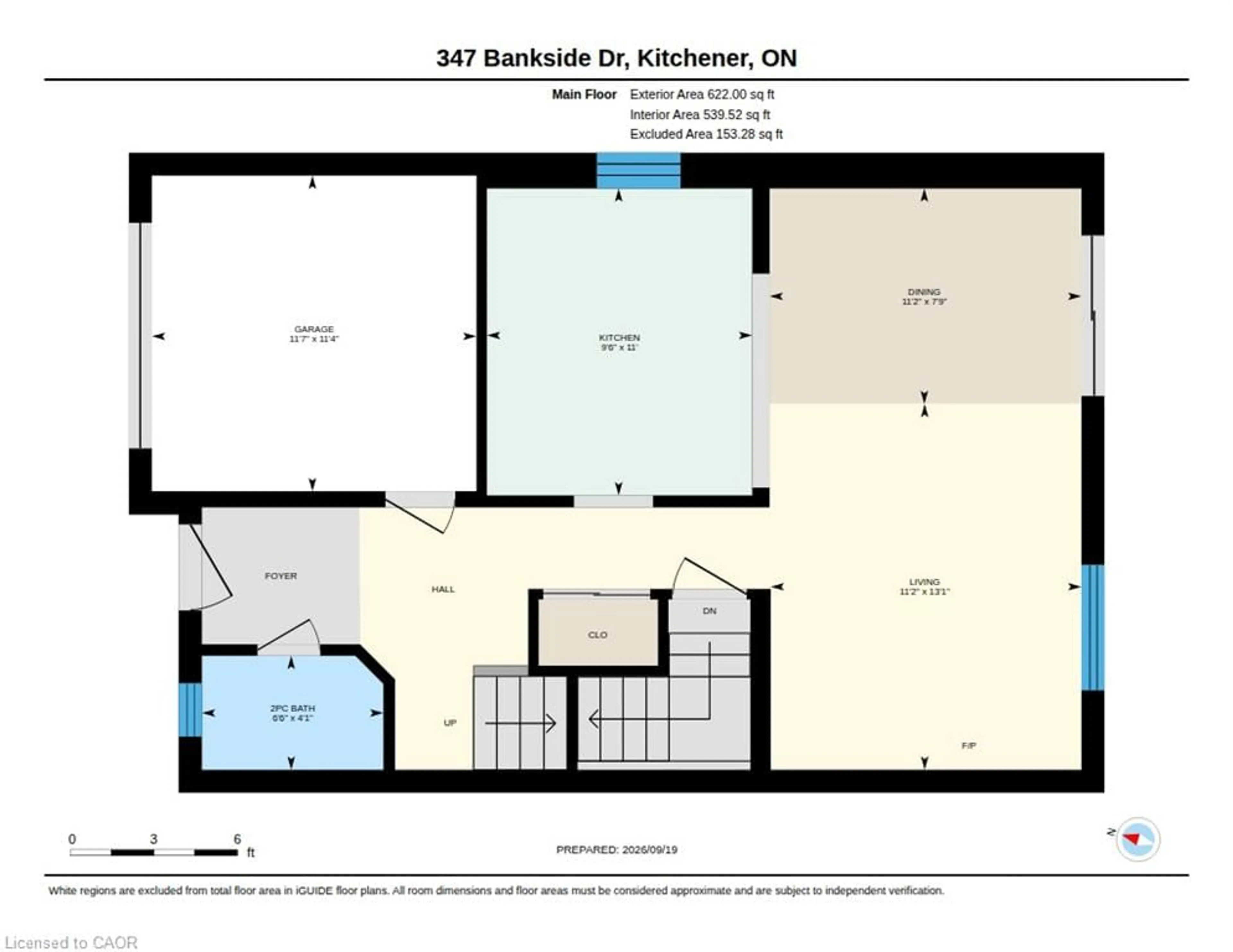 Floor plan for 347 Bankside Dr, Kitchener Ontario N2N 3K1