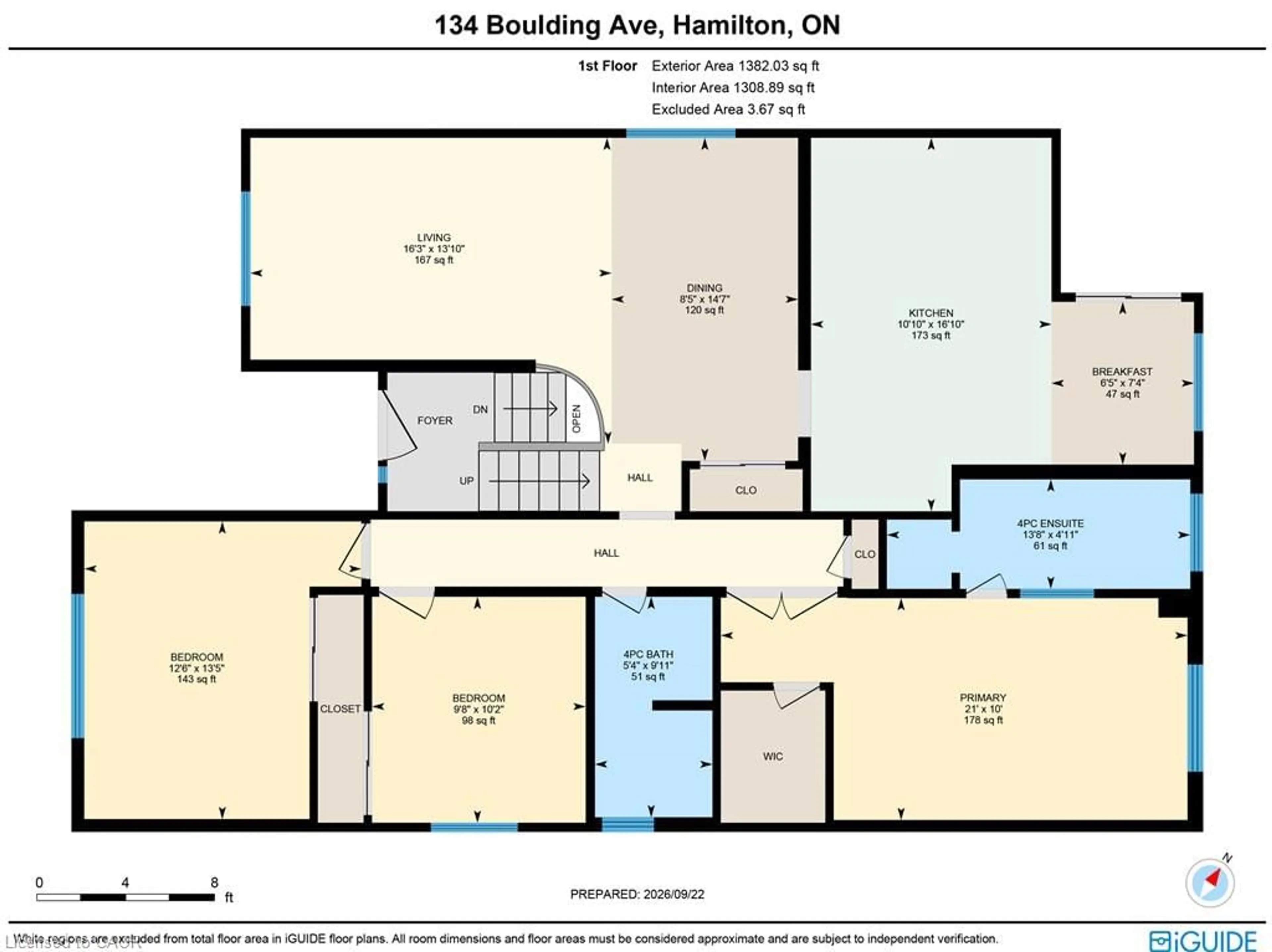 Floor plan for 134 Boulding Ave, Waterdown Ontario L0R 2M3
