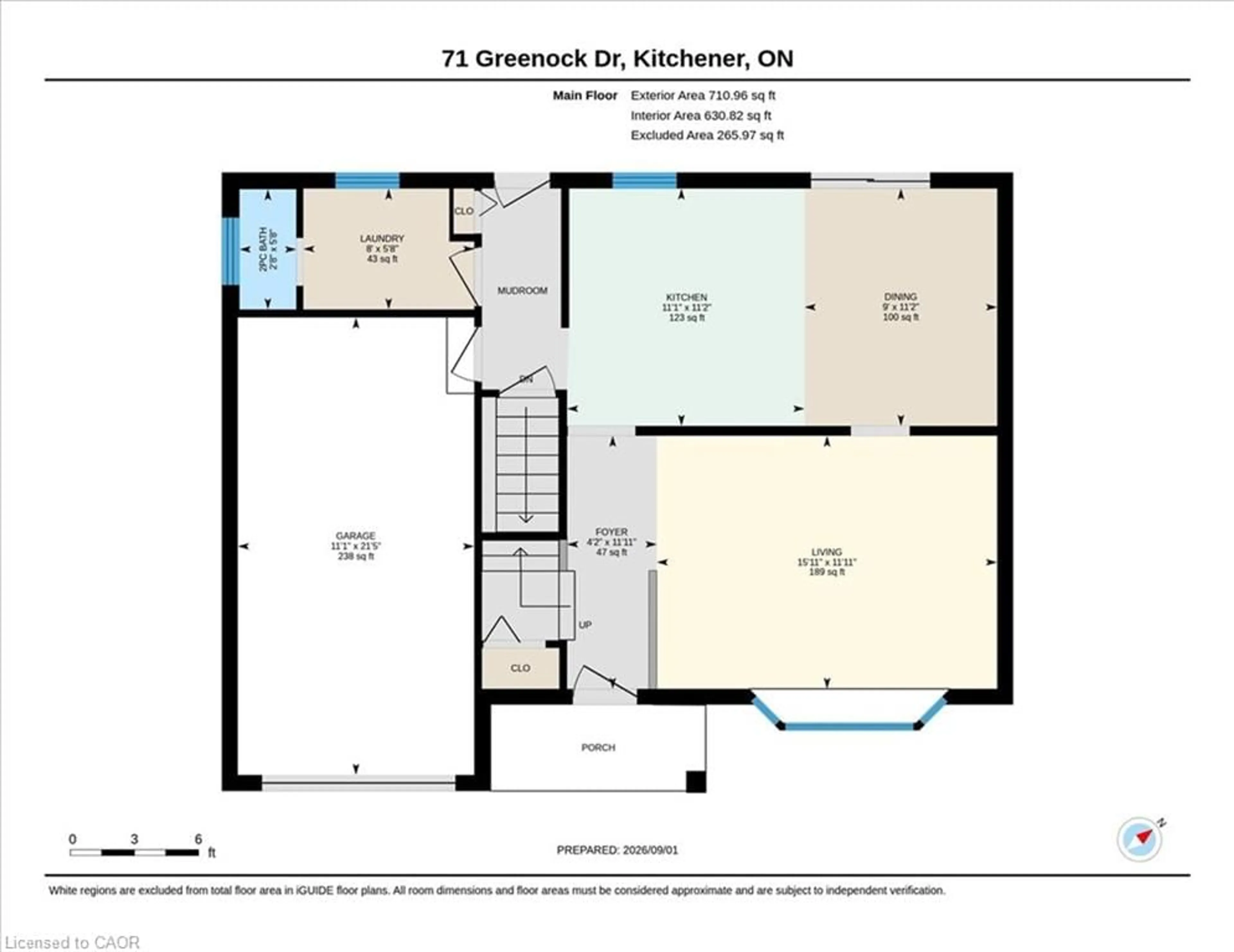 Floor plan for 71 Greenock Dr, Kitchener Ontario N2E 2J9