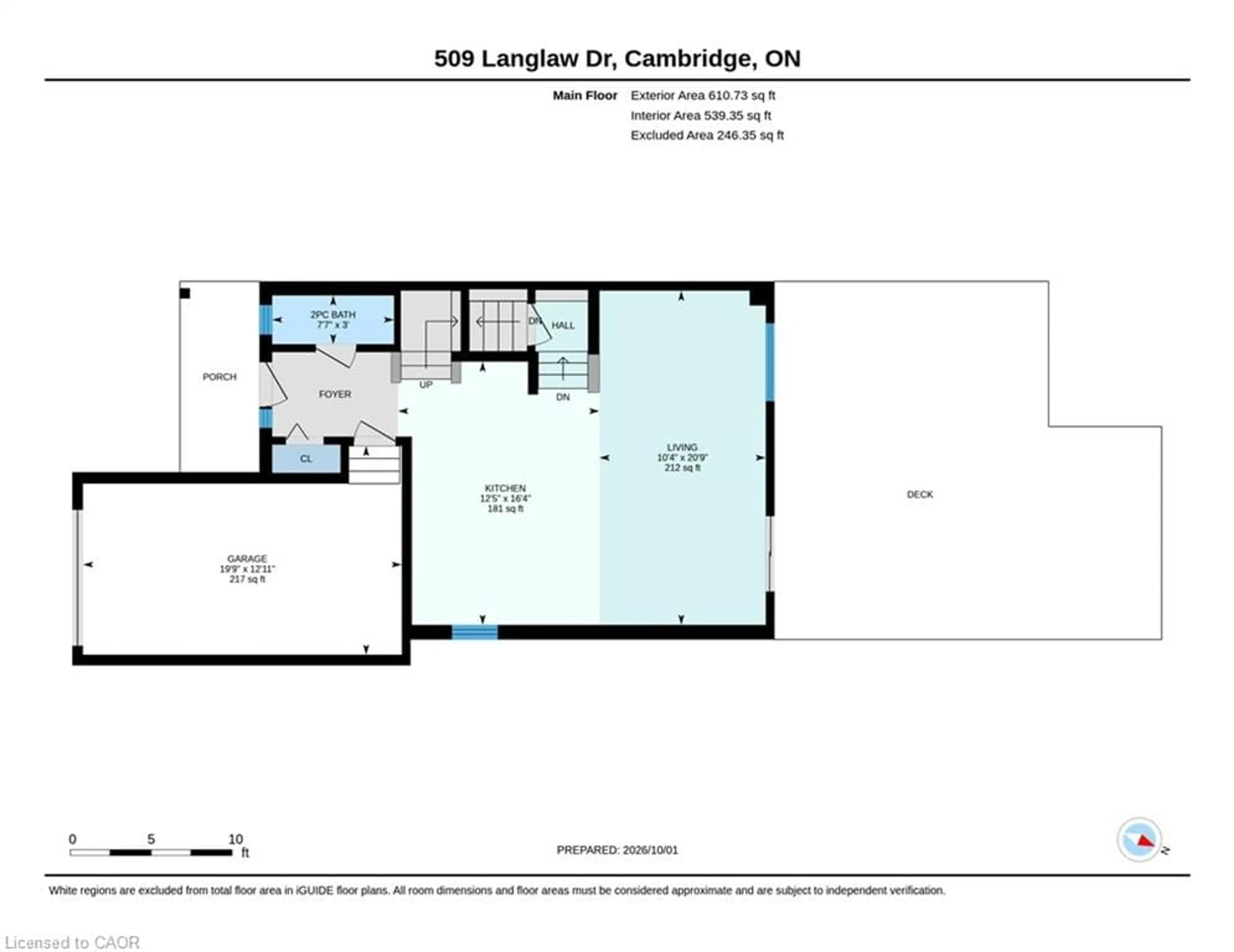 Floor plan for 509 Langlaw Dr, Cambridge Ontario N1P 1H8