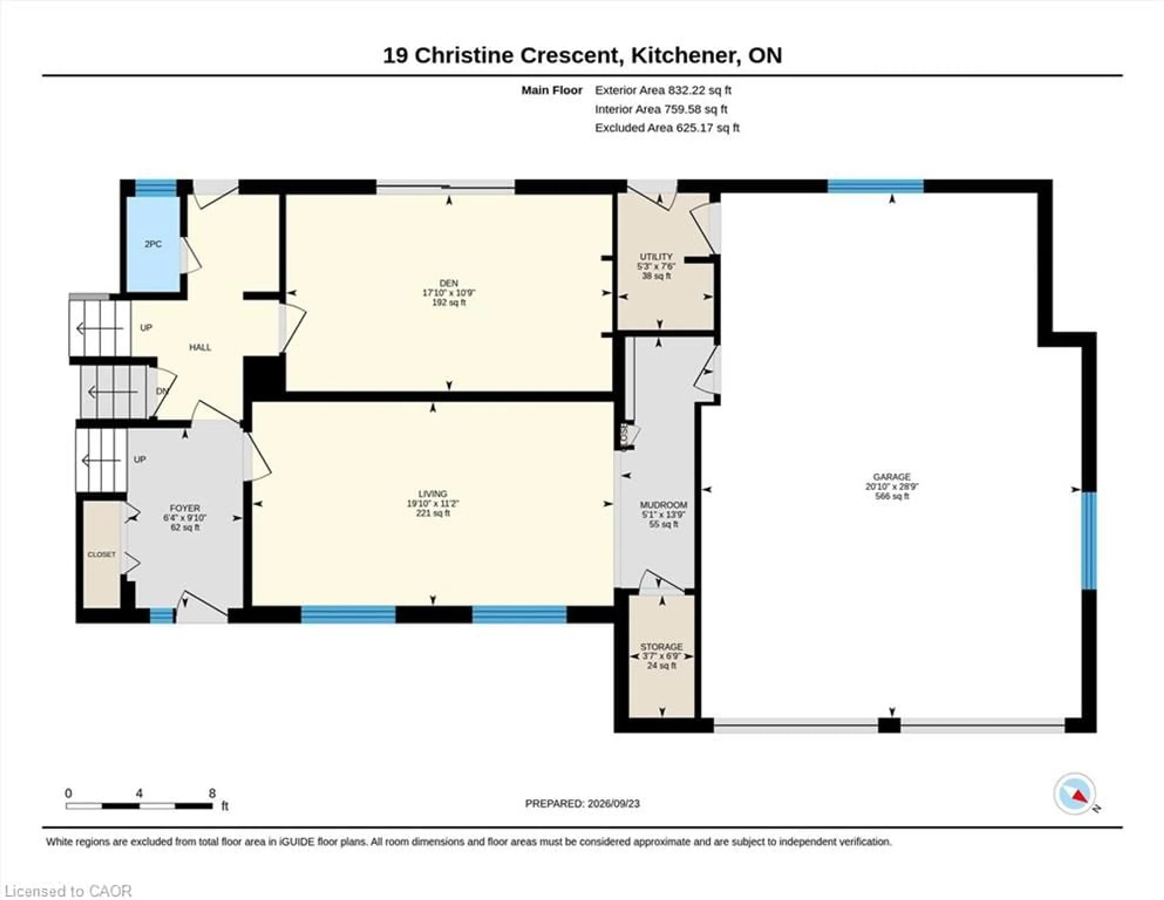 Floor plan for 19 Christine Cres, Kitchener Ontario N2B 2M2