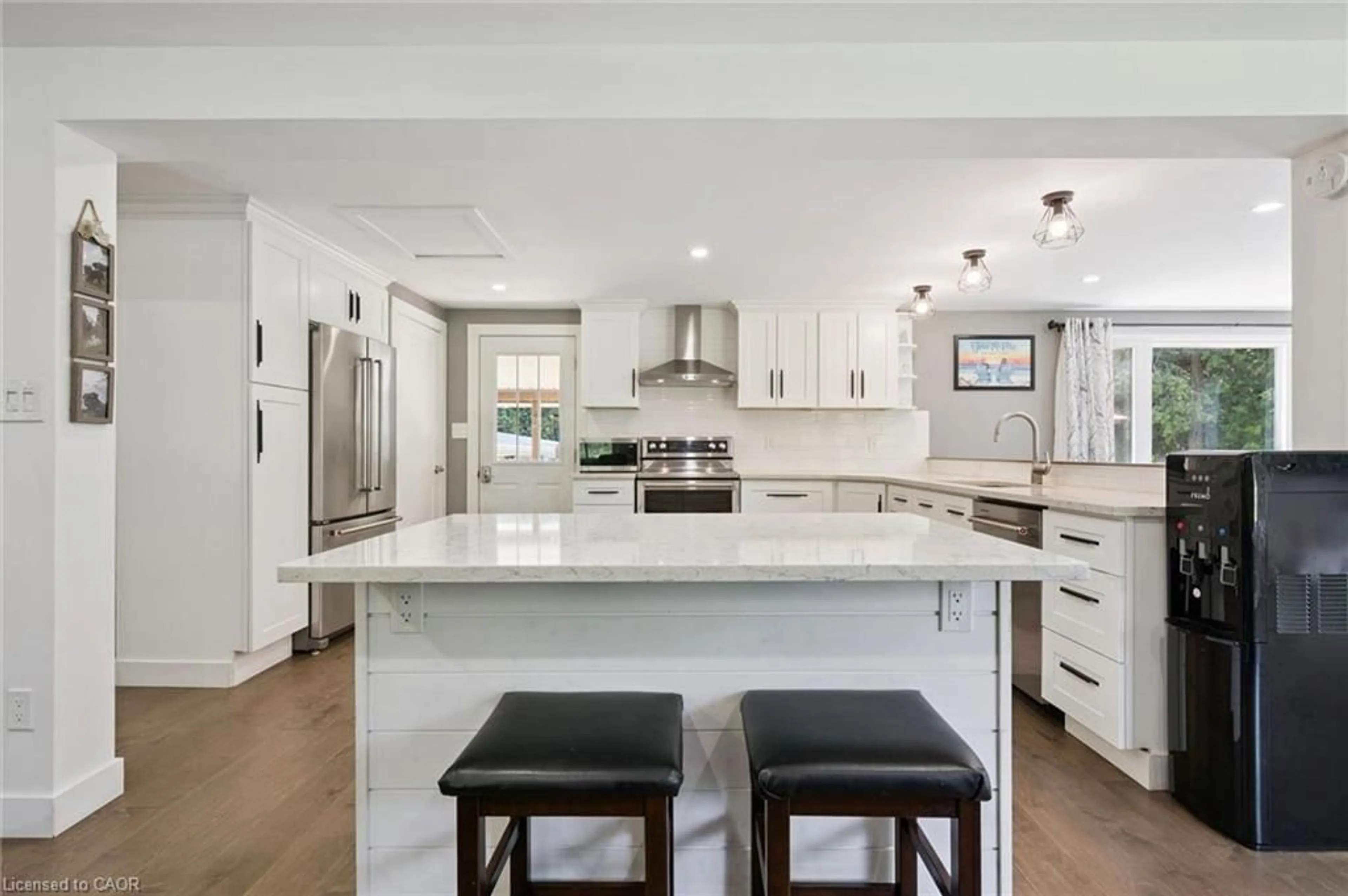Open concept kitchen, ceramic/tile floor for 14 Ash St, Eden Mills Ontario N0B 2K0