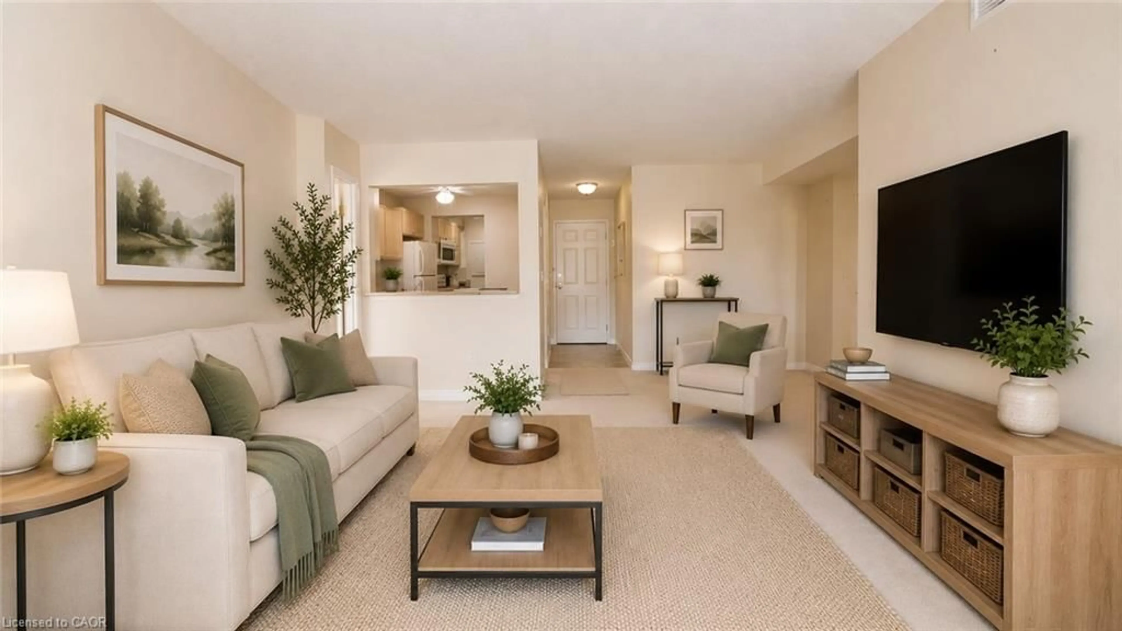 Living room with furniture, unknown for 20 St. George St #404, Kitchener Ontario N2G 2S7