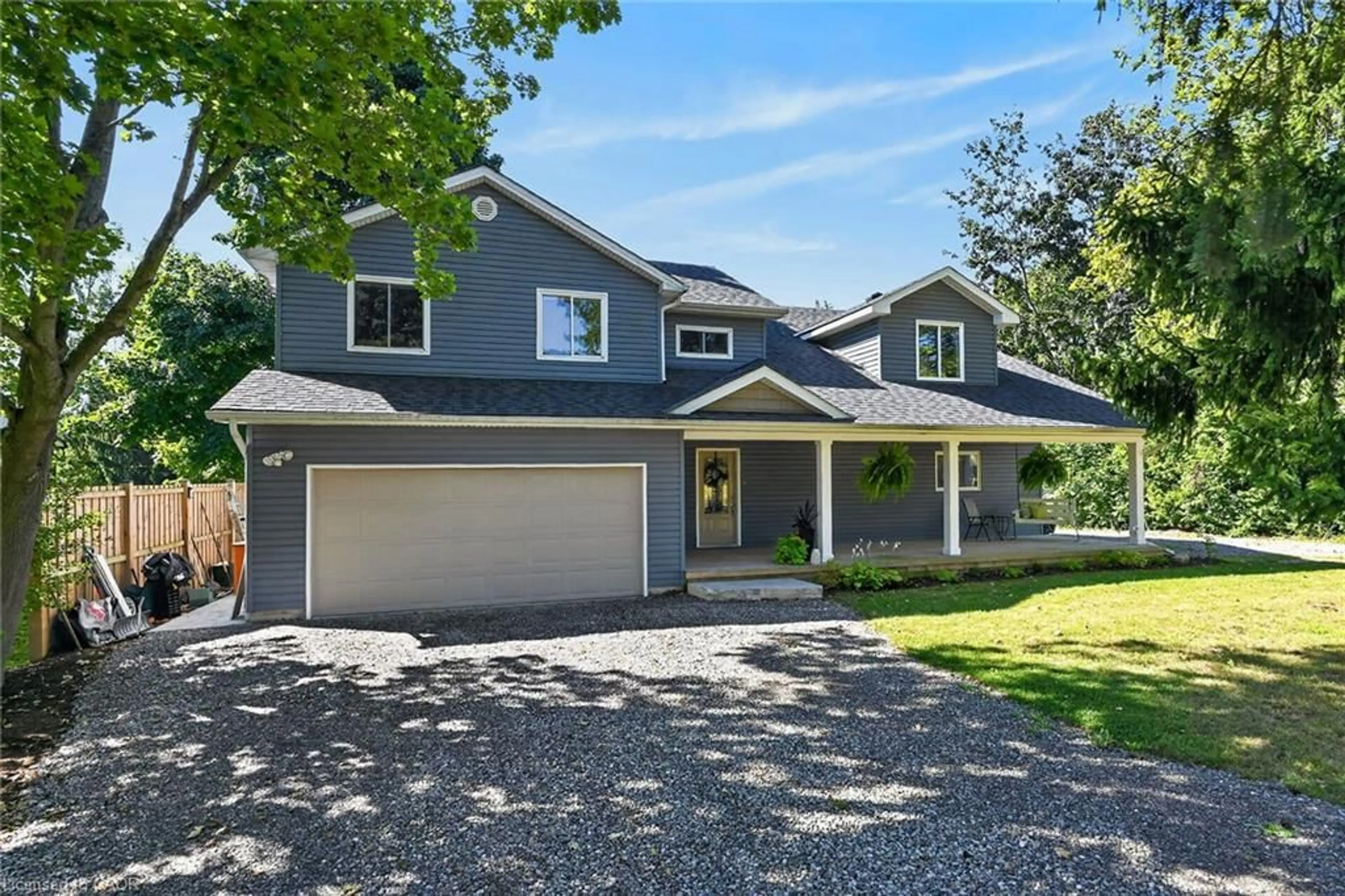 Home with vinyl exterior material, street for 8105 Leeming Rd, Mount Hope Ontario L0R 1W0