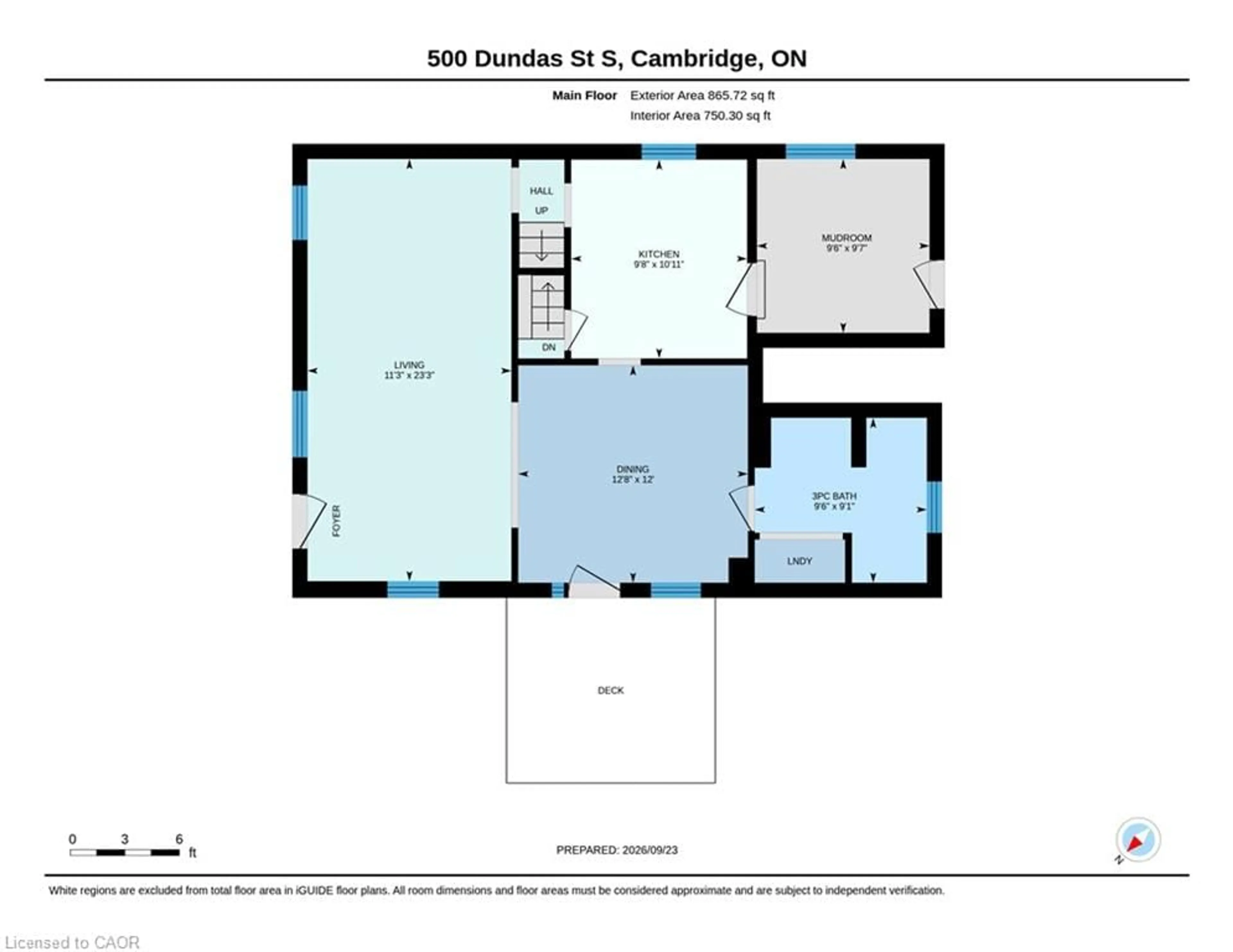 Floor plan for 500 Dundas St, Cambridge Ontario N1R 5S2