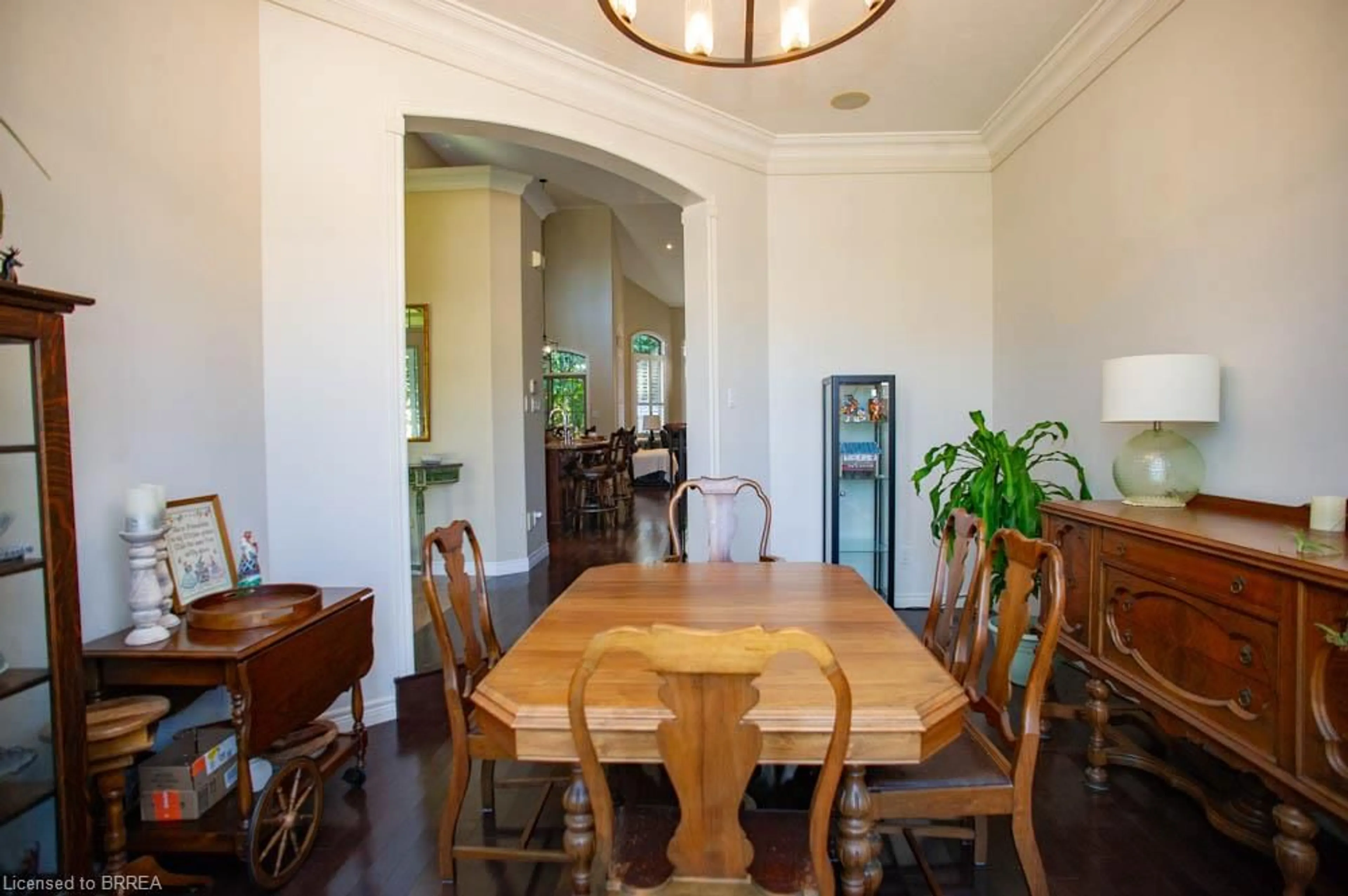Dining room, wood/laminate floor for 15 Farrugie St, Paris Ontario N3L 0A8