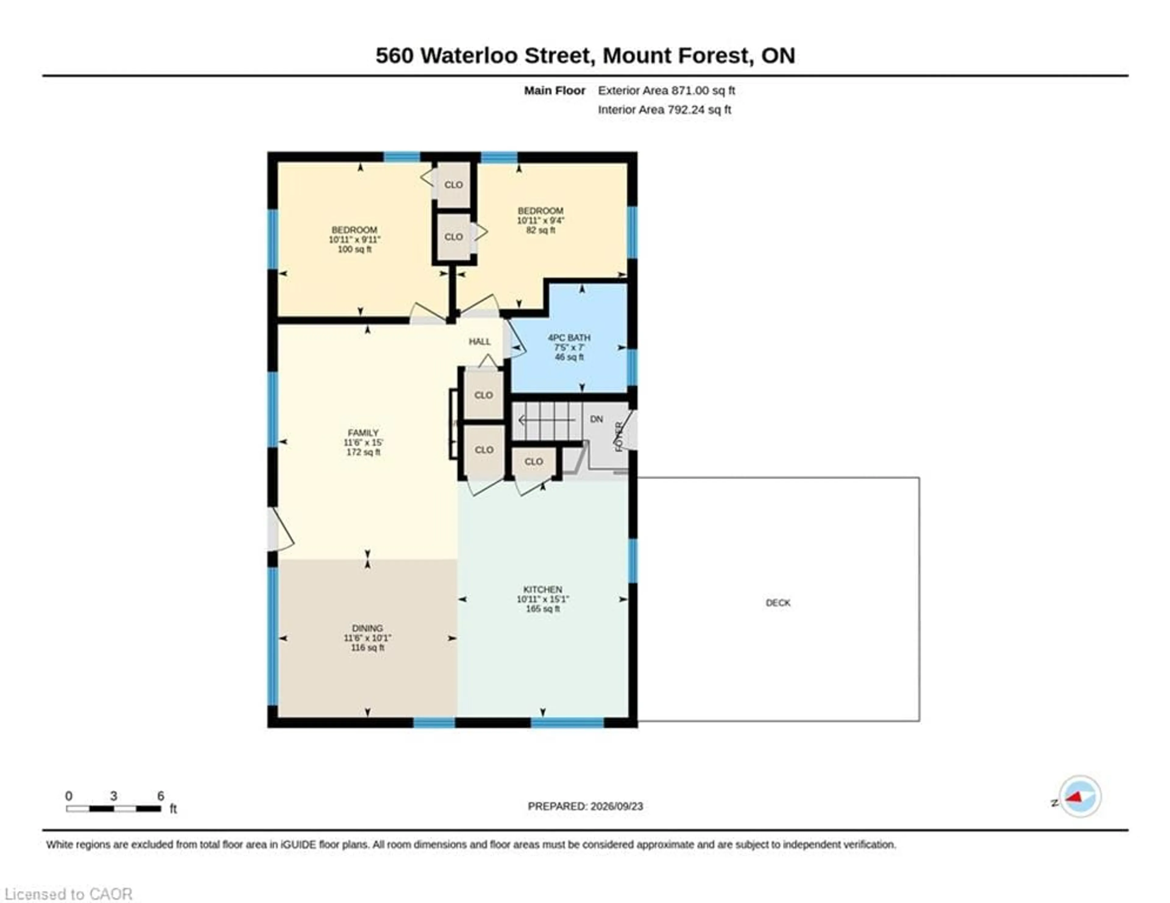 Floor plan for 560 Waterloo St, Mount Forest Ontario N0G 2L3