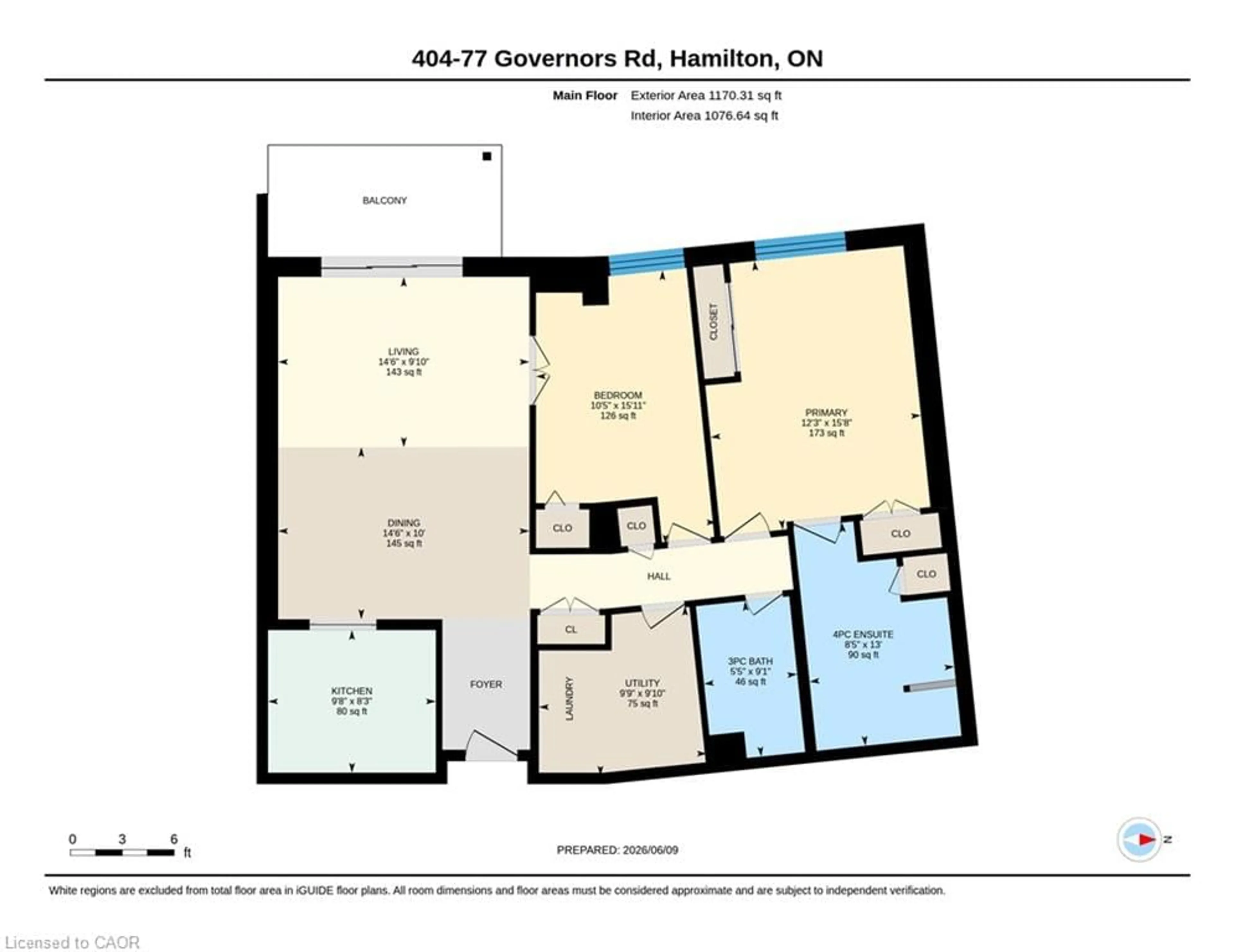 Floor plan for 77 Governor's Rd #404, Dundas Ontario L9H 7N8