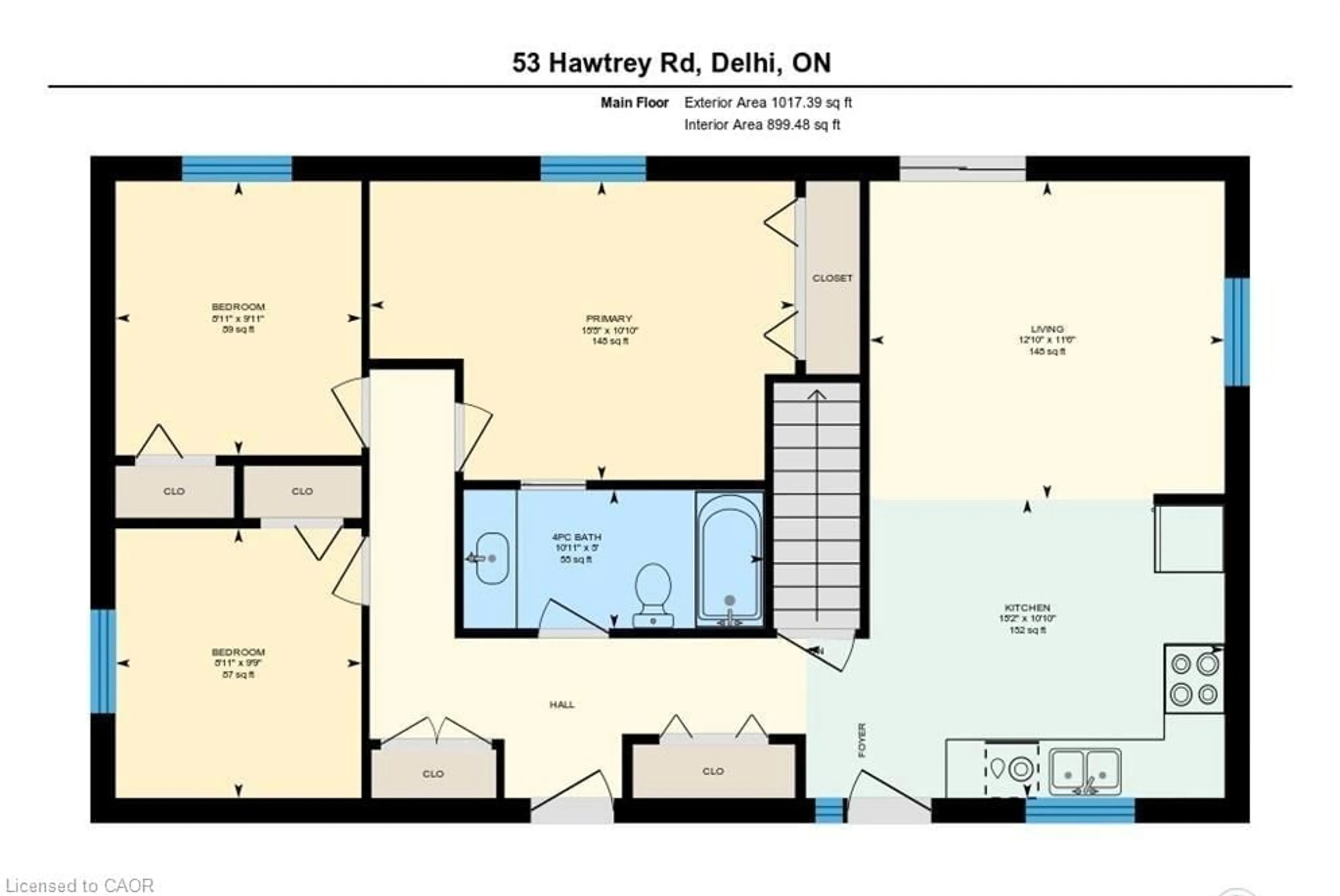Floor plan for 53 Hawtrey Rd, Delhi Ontario N4B 2W5