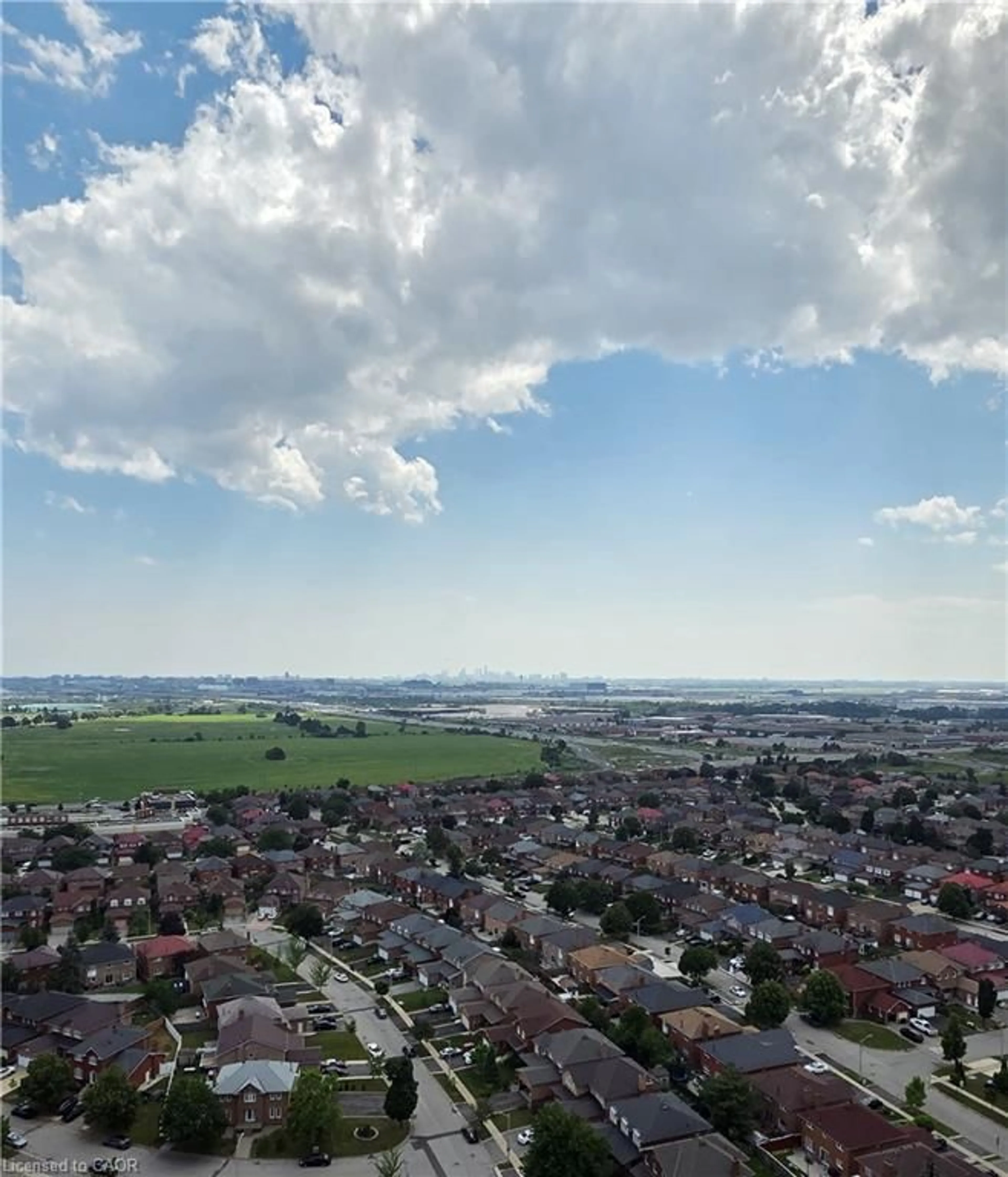 A pic from outside/outdoor area/front of a property/back of a property/a pic from drone, city buildings view from balcony for 700 Humberwood Blvd #2922, Etobicoke Ontario M9W 7J4