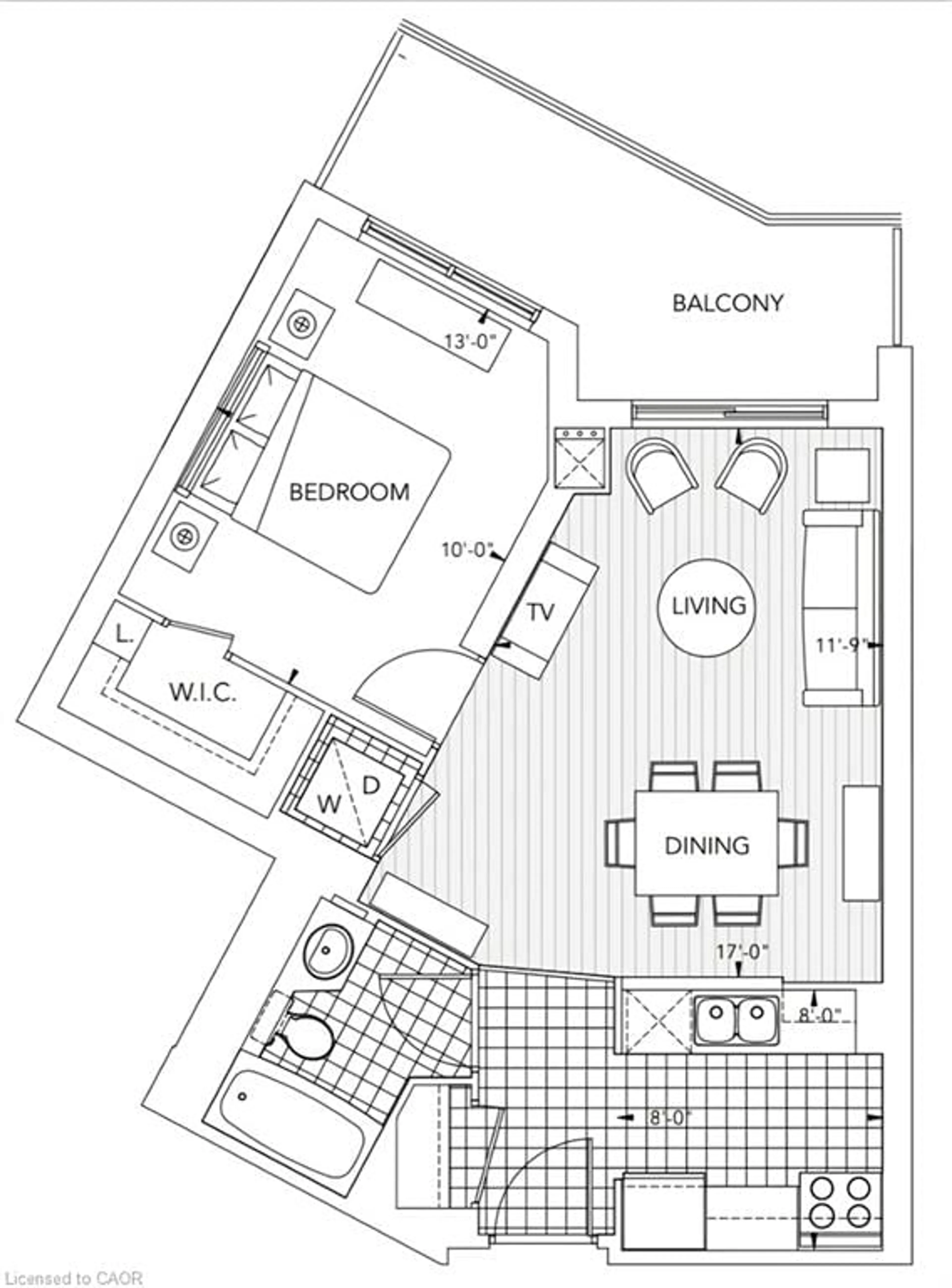Floor plan for 700 Humberwood Blvd #2922, Etobicoke Ontario M9W 7J4