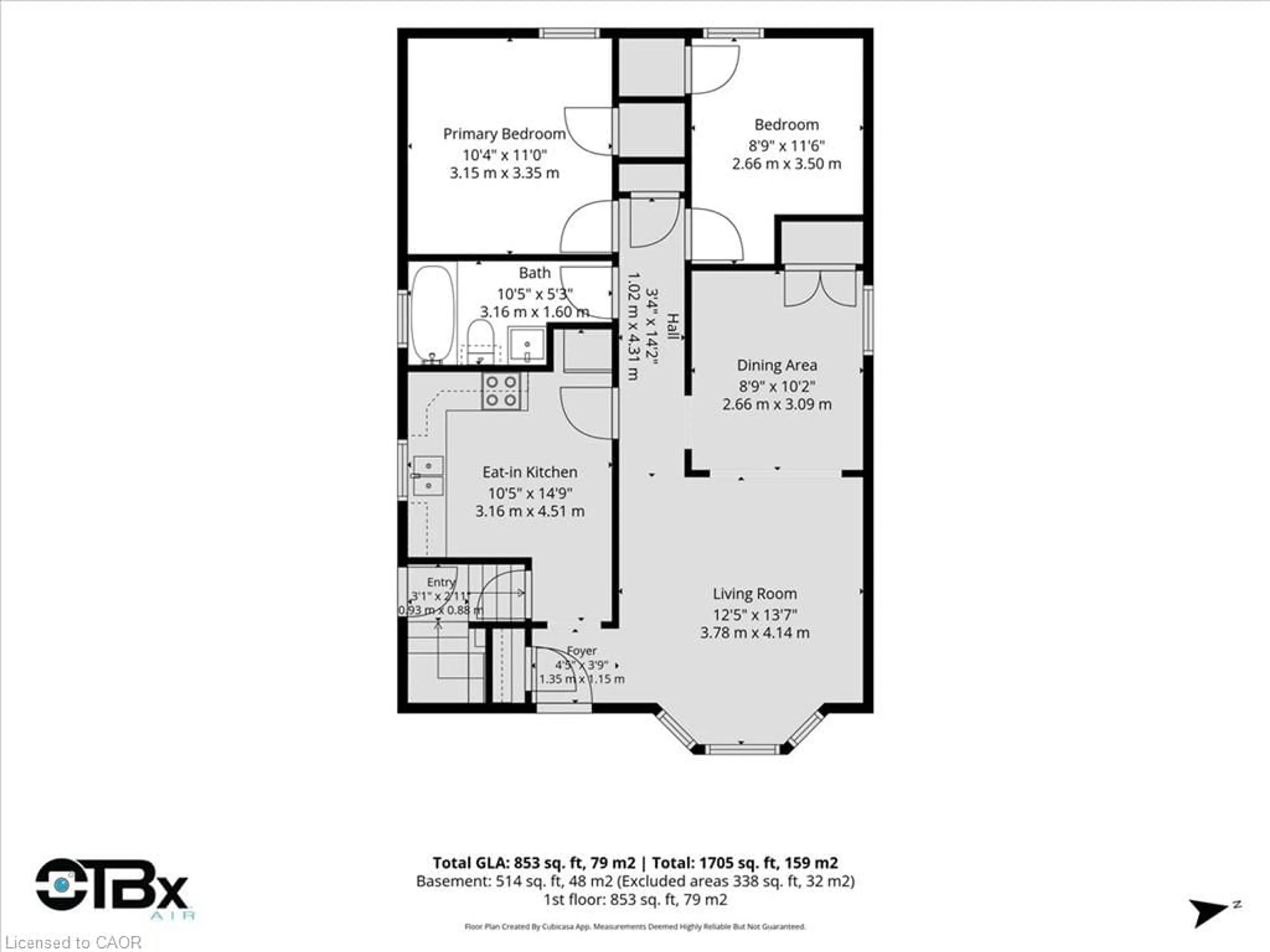 Floor plan for 188 Erin Ave, Hamilton Ontario L8K 4W6