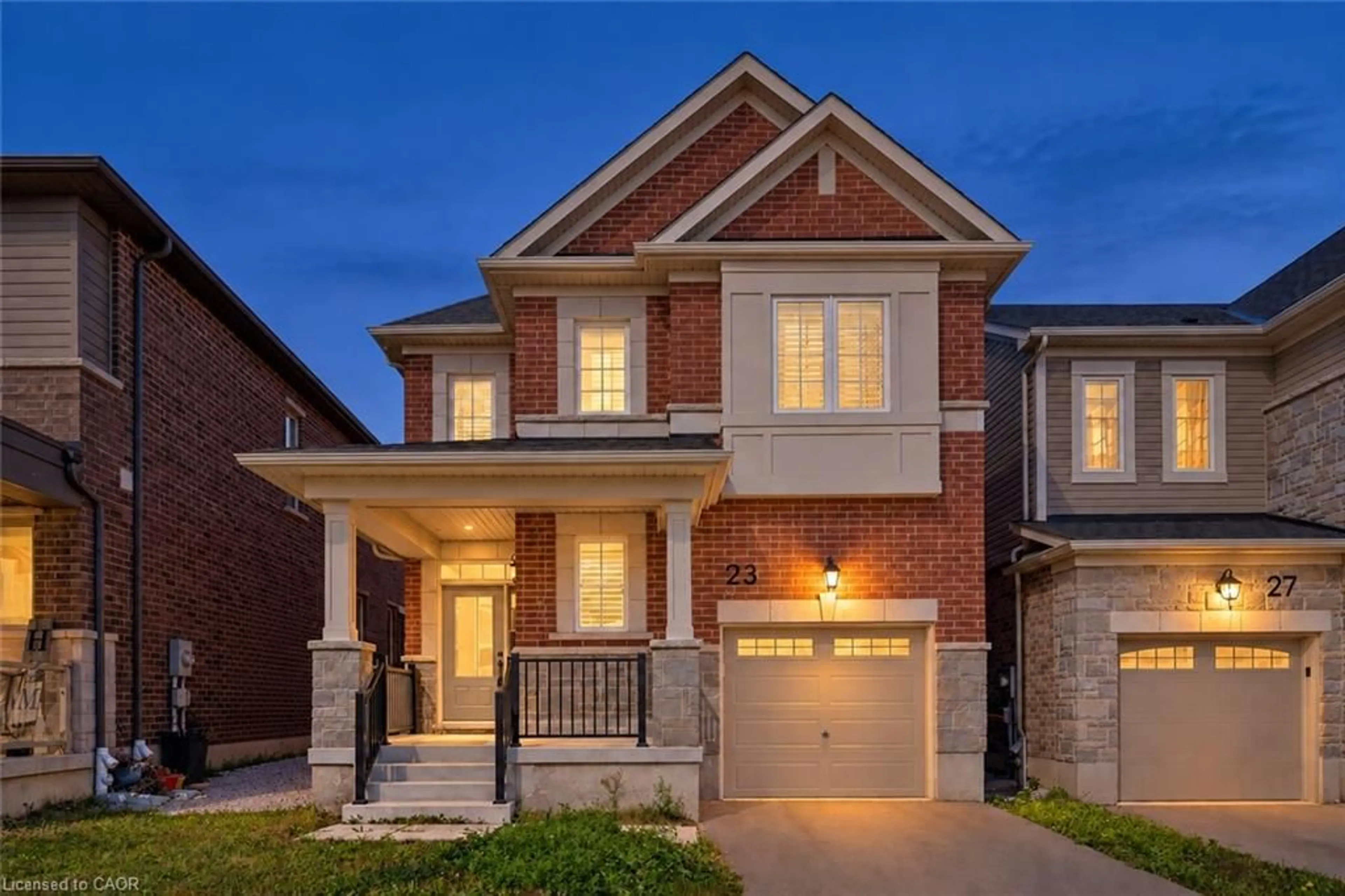 Home with brick exterior material, street for 23 Saxony St, Kitchener Ontario N2R 0S3