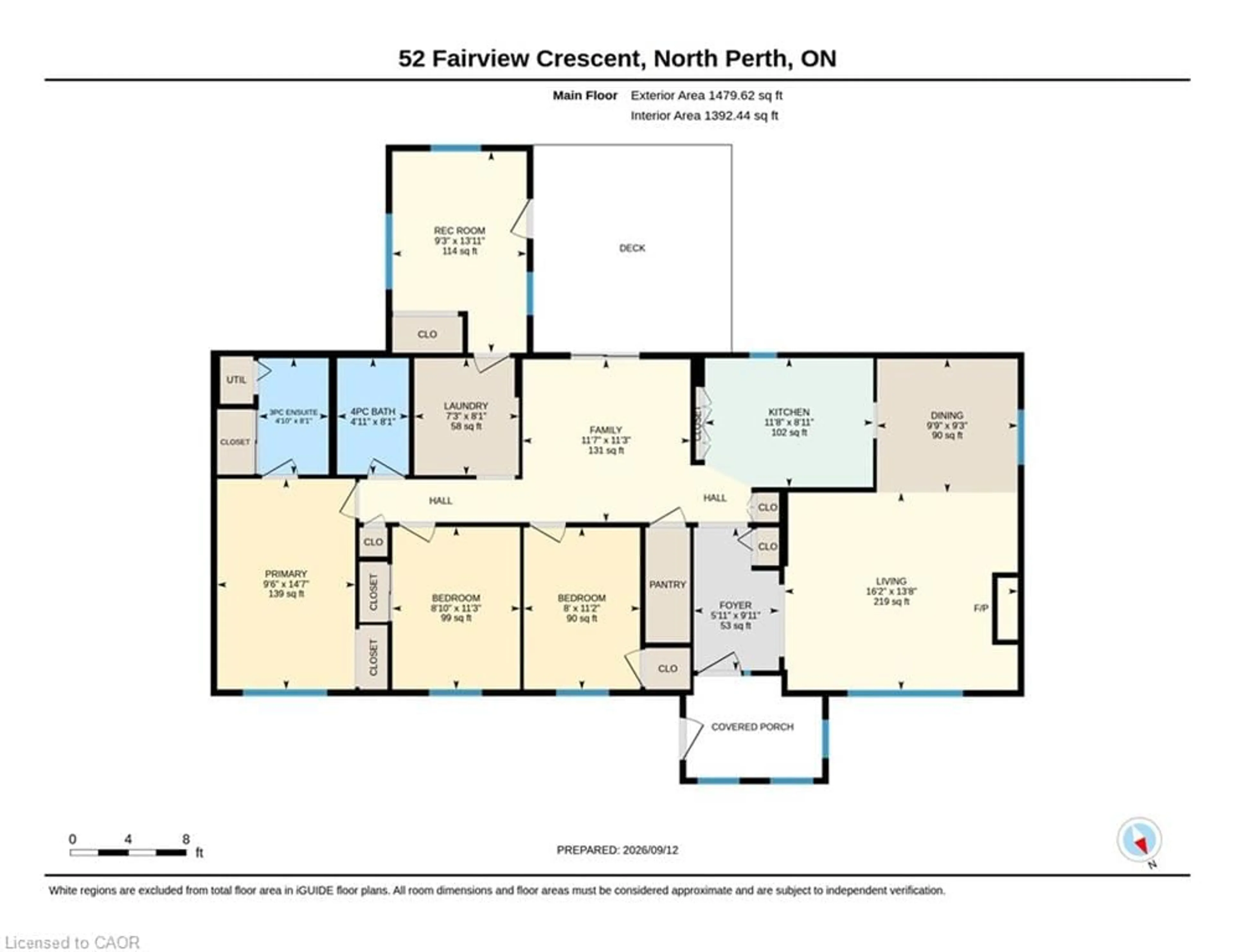 Floor plan for 52 Fairview Cres, Listowel Ontario N4W 3G8