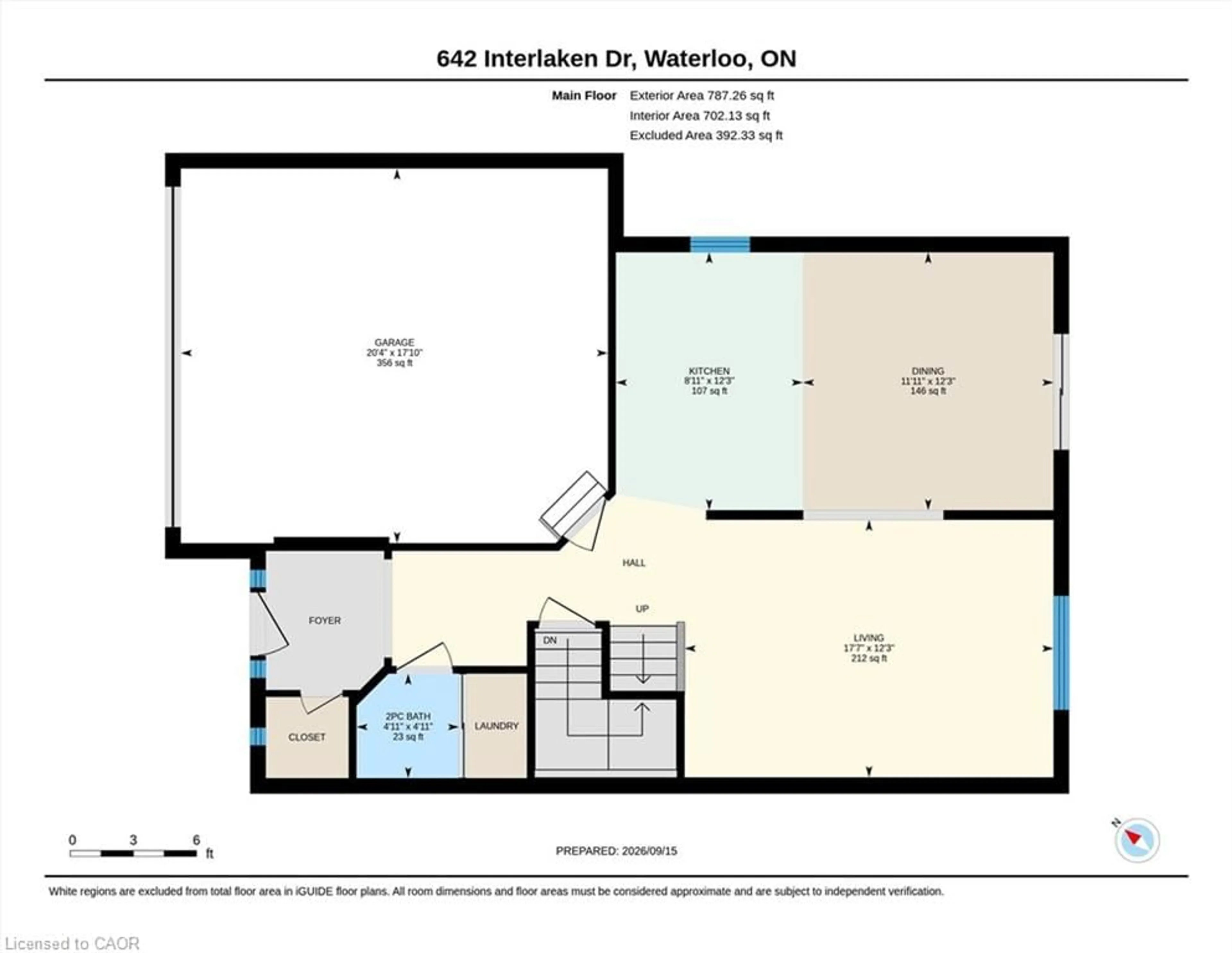 Floor plan for 642 Interlaken Dr, Waterloo Ontario N2T 2Y5