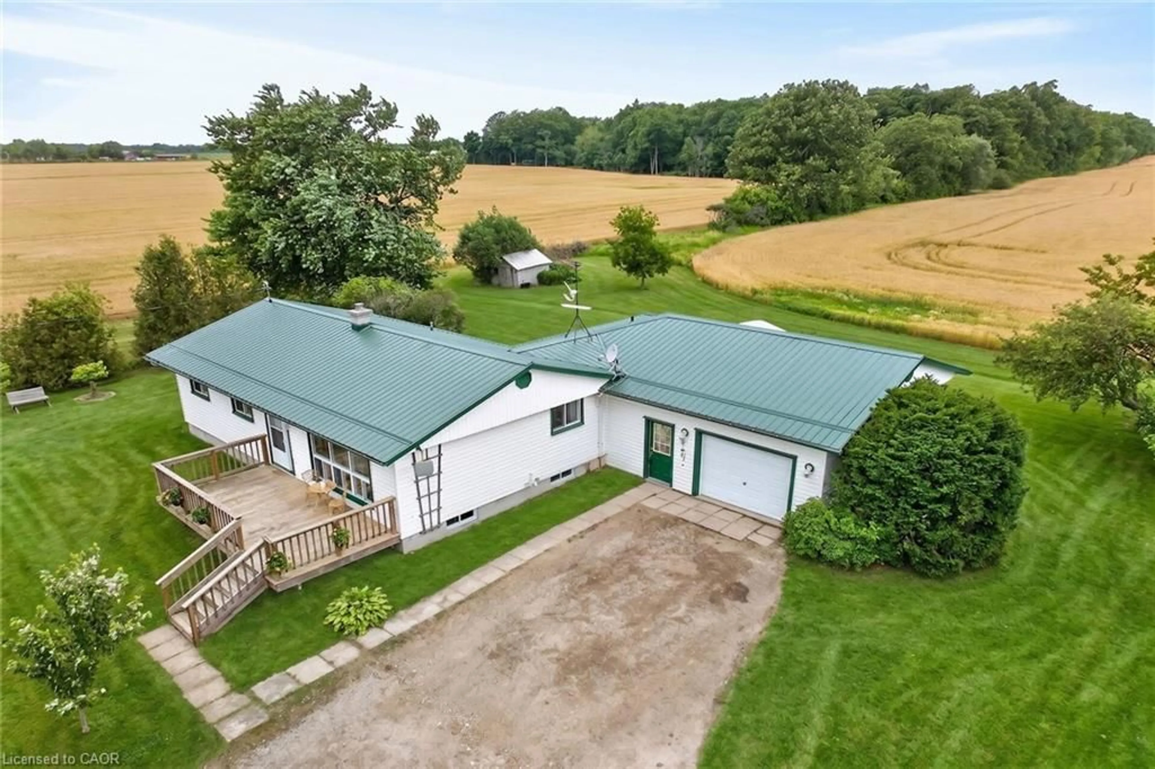A pic from outside/outdoor area/front of a property/back of a property/a pic from drone, building for 1057 Concession 4 Rd, Fisherville Ontario N0A 1G0