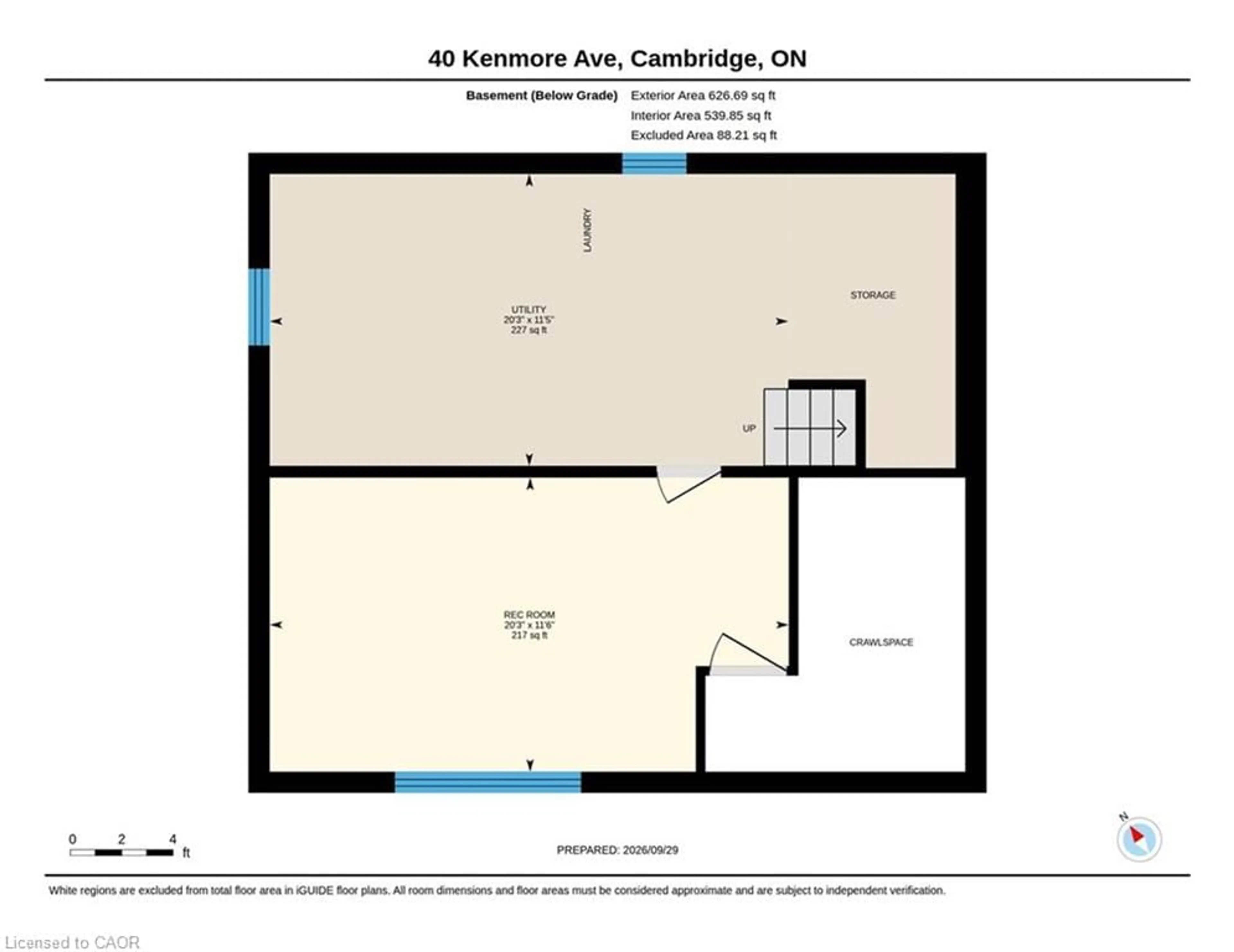 Floor plan for 40 Kenmore Ave, Cambridge Ontario N1S 3H6