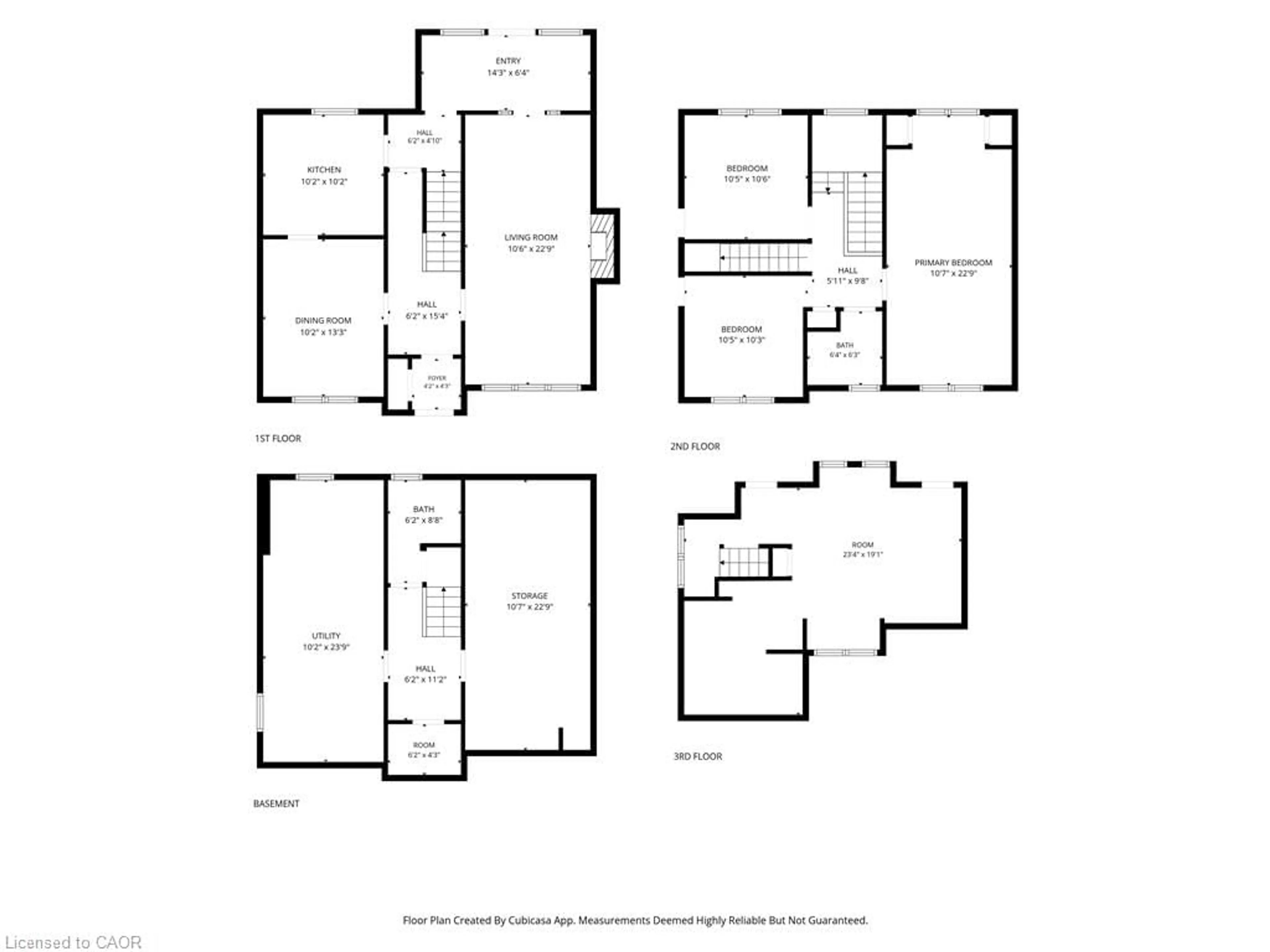 Floor plan for 48 Rothsay Ave, Hamilton Ontario L8M 3G1