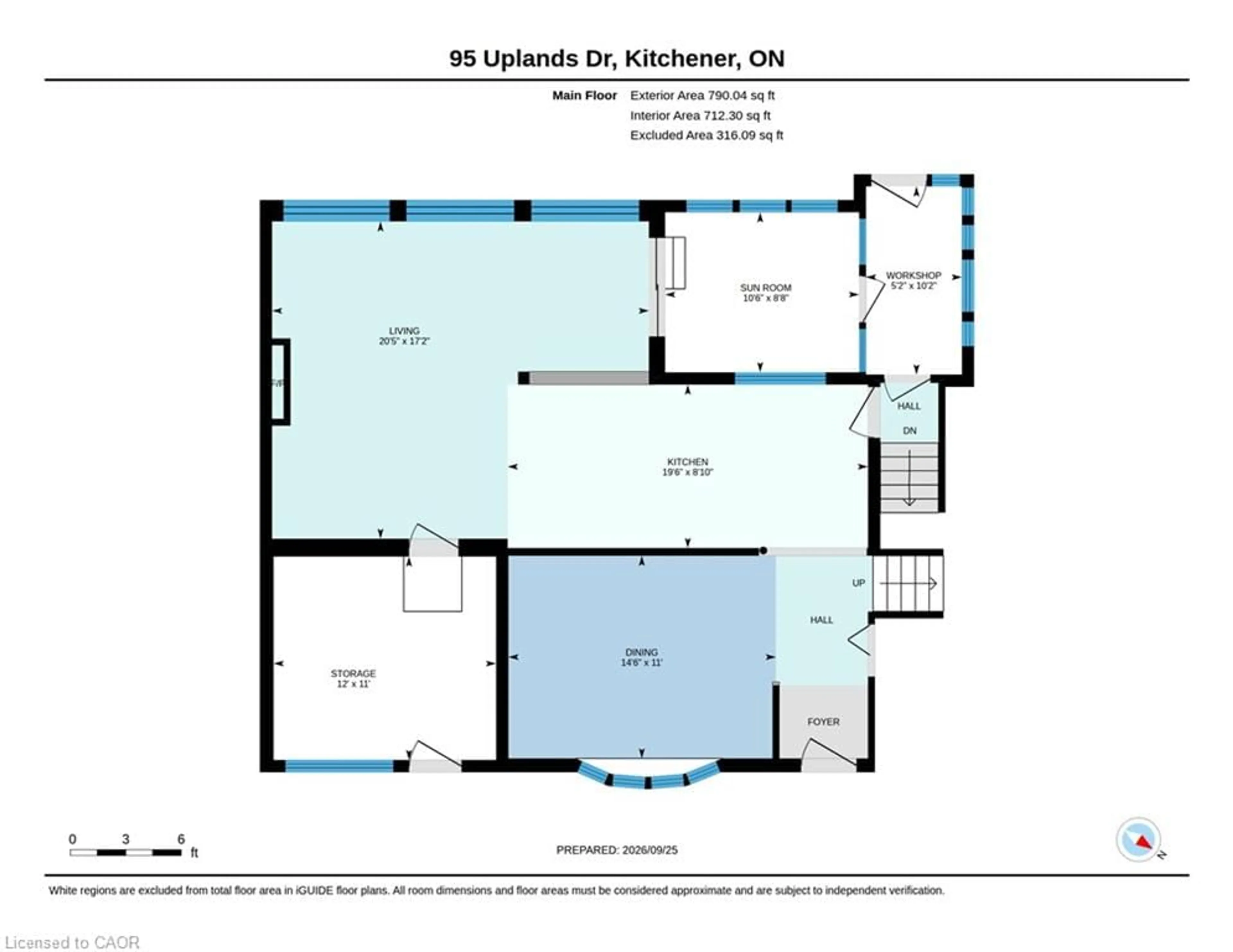 Floor plan for 95 Uplands Dr, Kitchener Ontario N2M 4X3