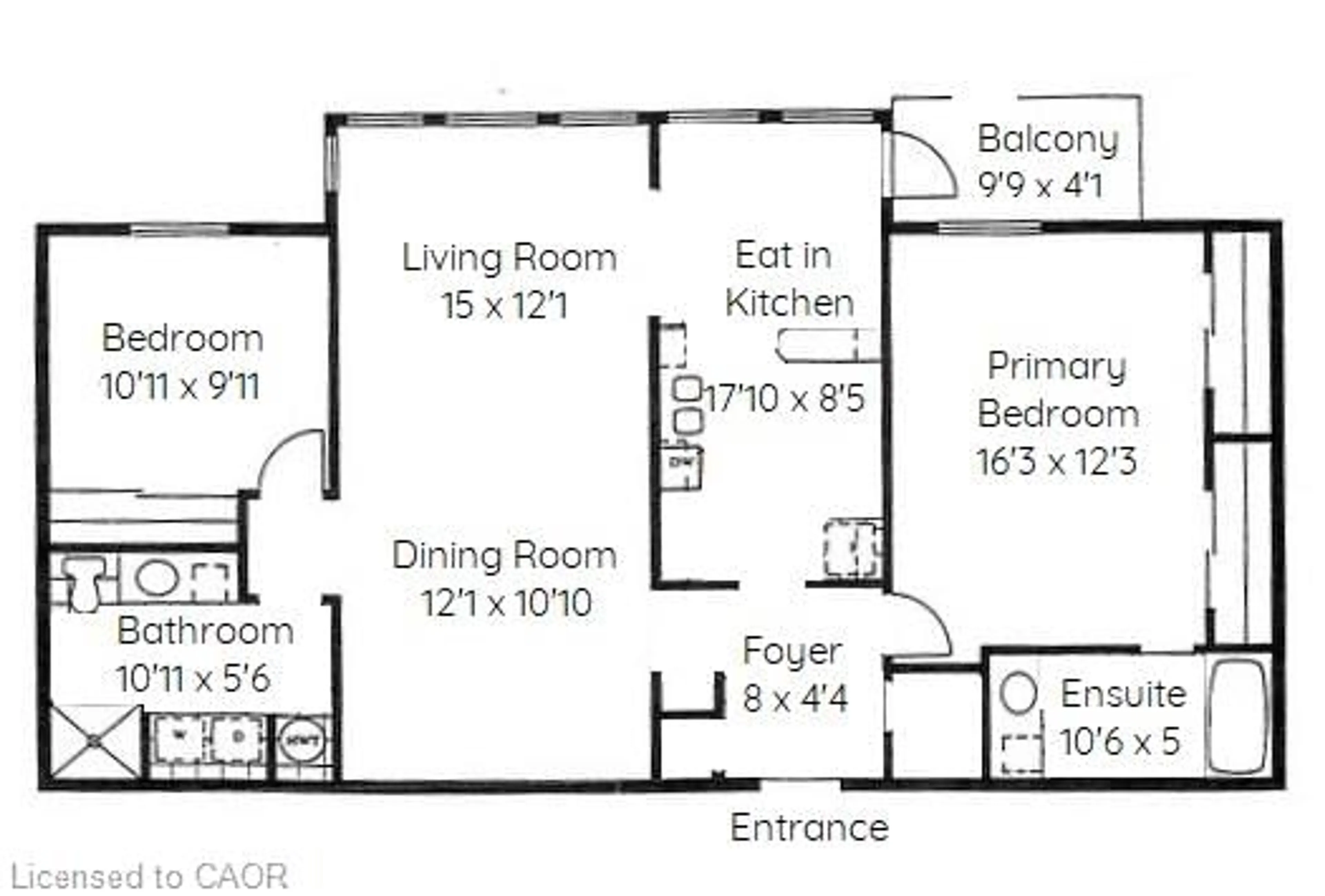 Floor plan for 600 Silverbirch Blvd #103, Mount Hope Ontario L0R 1W0