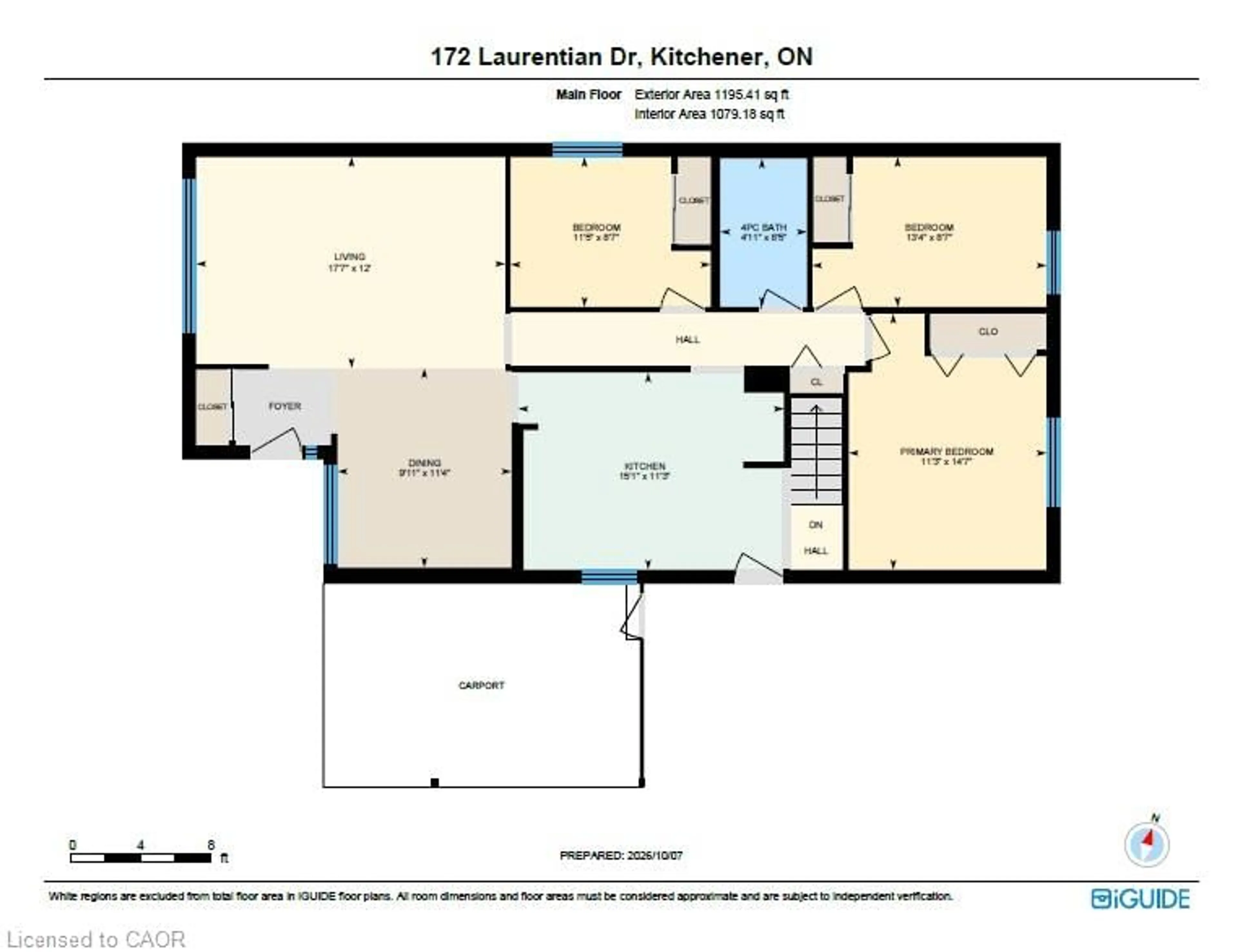 Floor plan for 172 Laurentian Dr, Kitchener Ontario N2E 1Y3