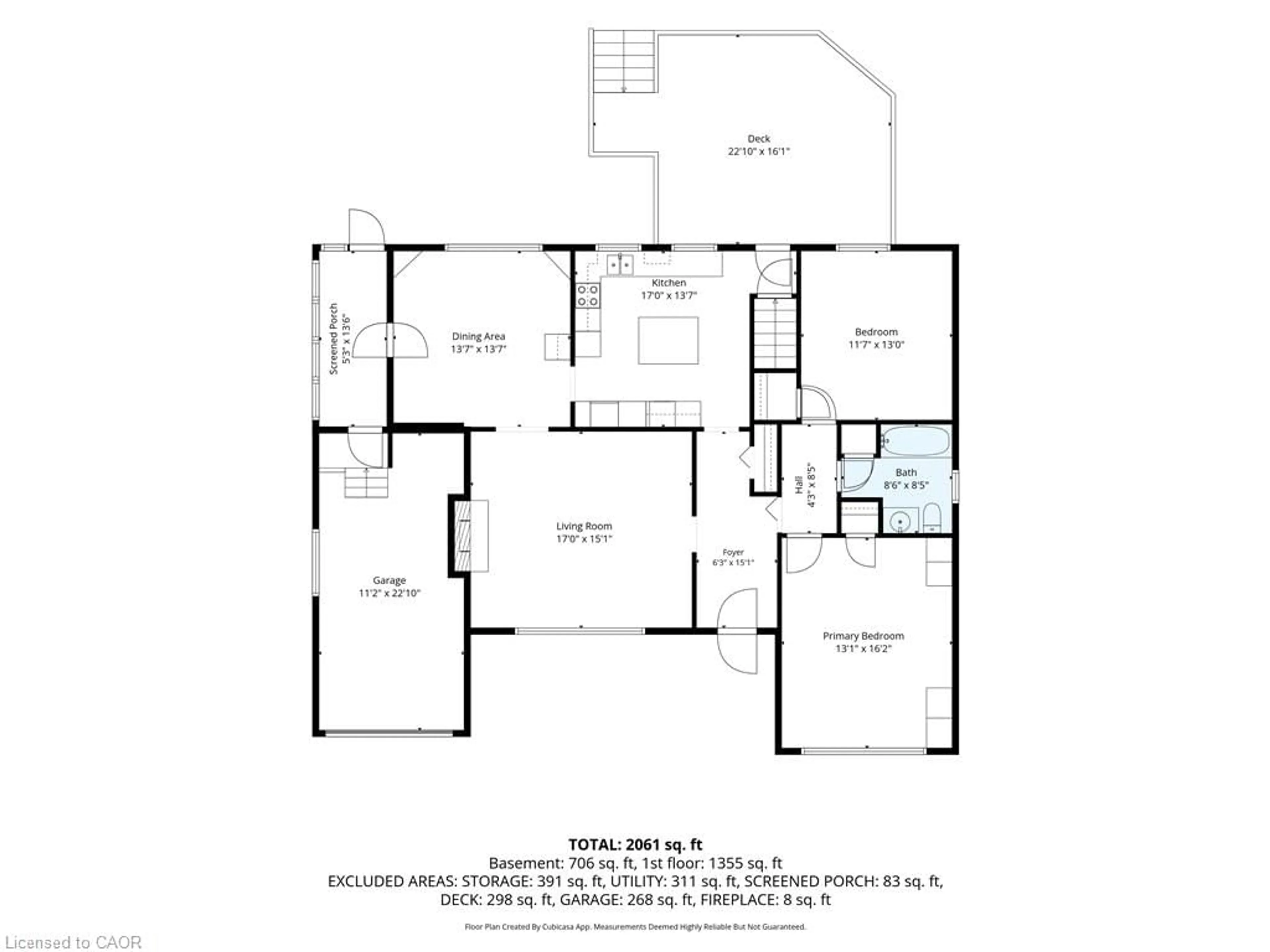 Floor plan for 106 Pottruff Rd, Hamilton Ontario L8K 4A2