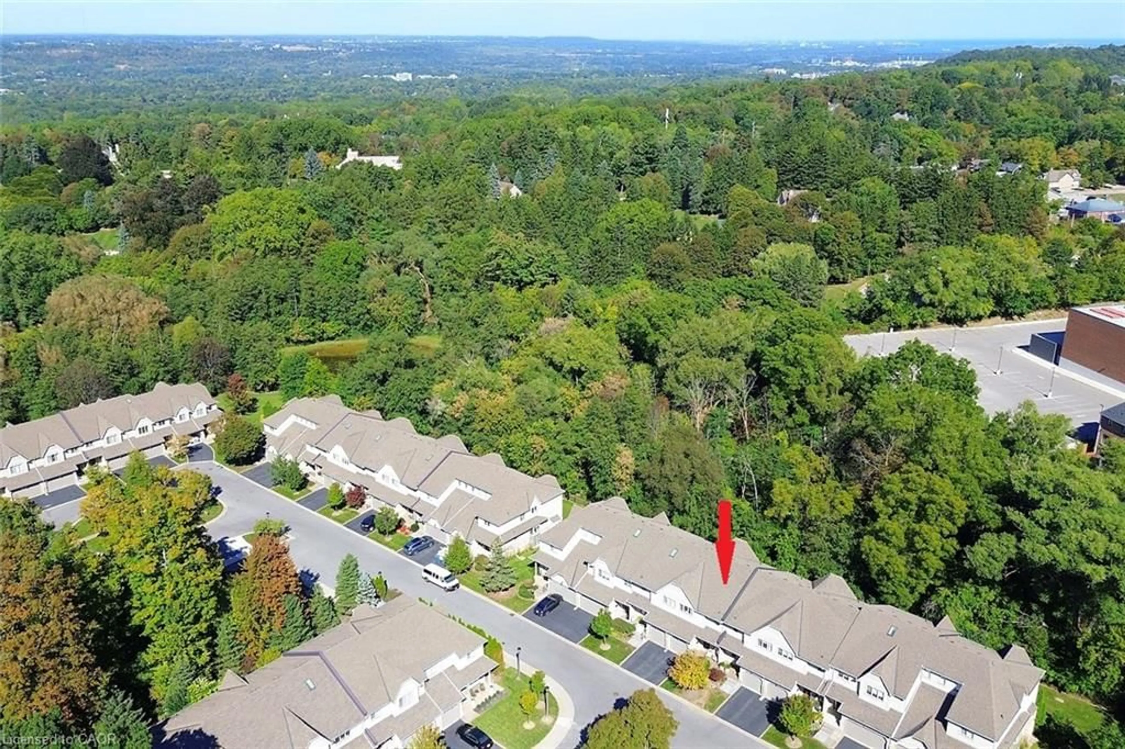 A pic from outside/outdoor area/front of a property/back of a property/a pic from drone, forest/trees view for 71 Sulphur Springs Rd #10, Ancaster Ontario L9G 5C1