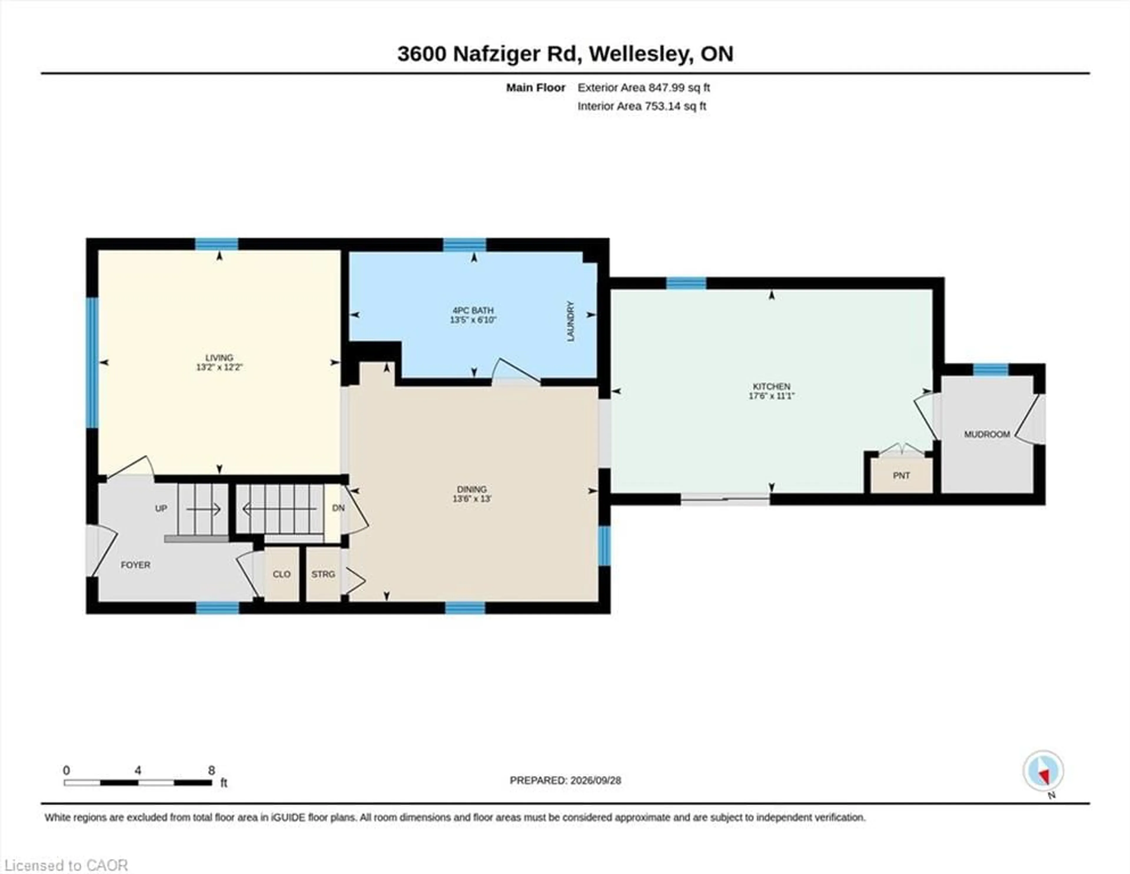 Floor plan for 3600 Nafziger Rd, Wellesley Ontario N0B 2T0