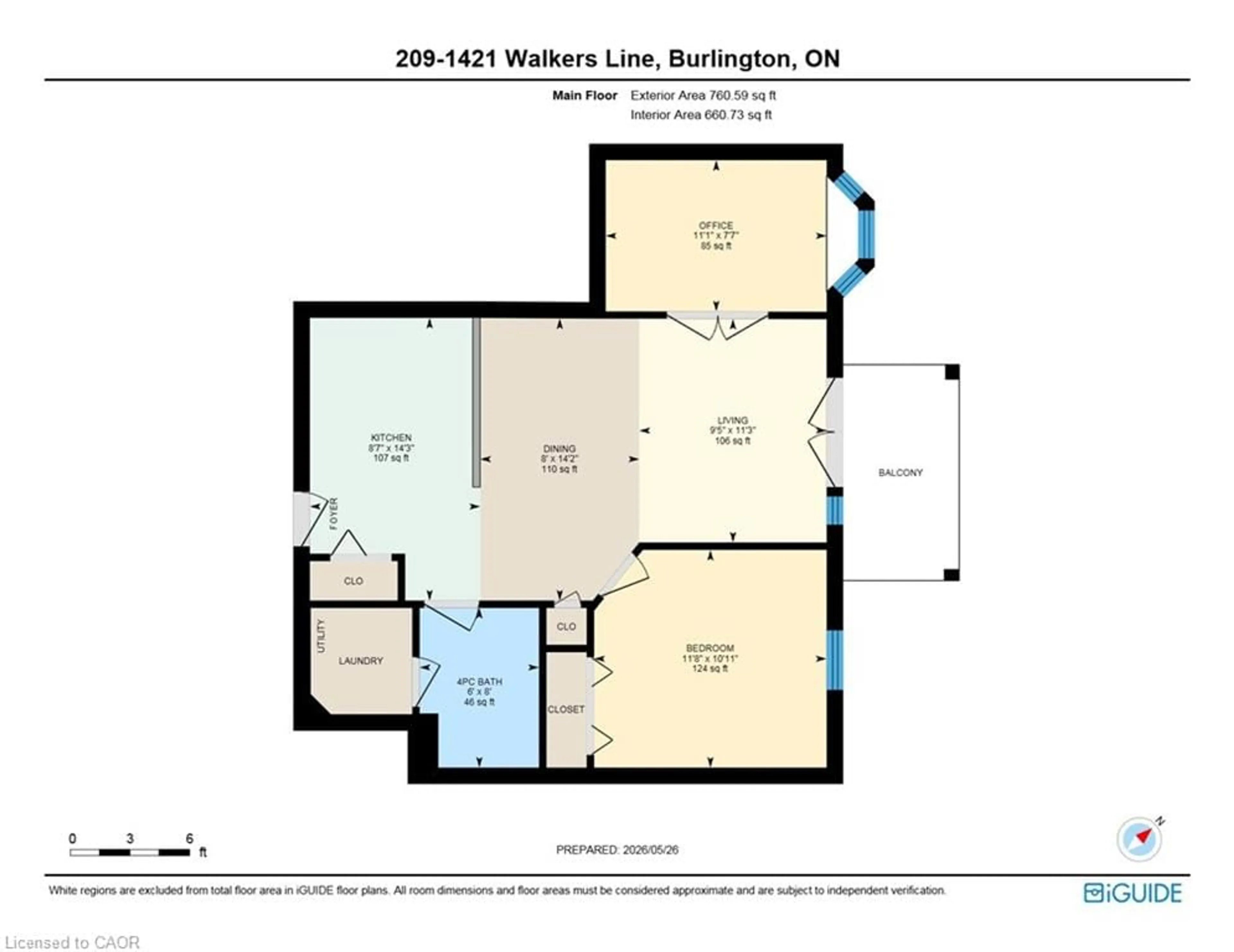 Floor plan for 1421 Walkers Line #209, Burlington Ontario L7M 4P4