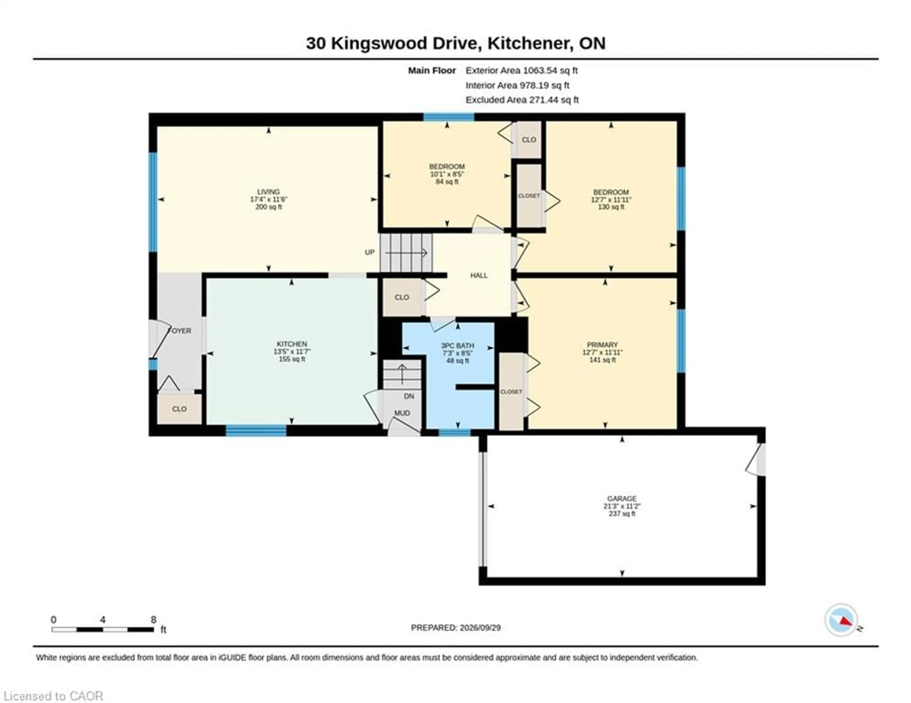 Floor plan for 30 Kingswood Dr, Kitchener Ontario N2E 1A7