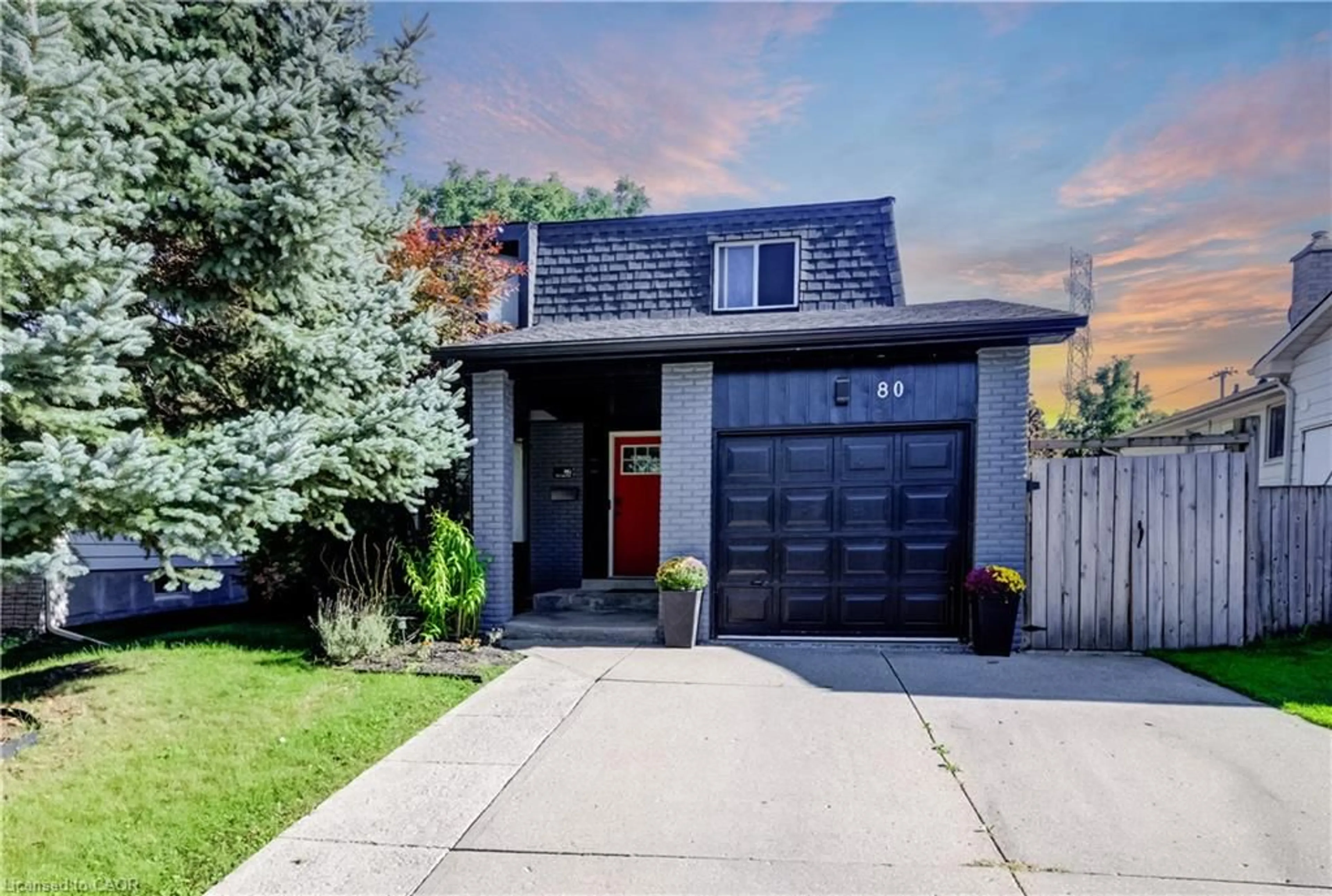 Home with brick exterior material, street for 80 Glen Lake Cres, Kitchener Ontario N2N 1C5