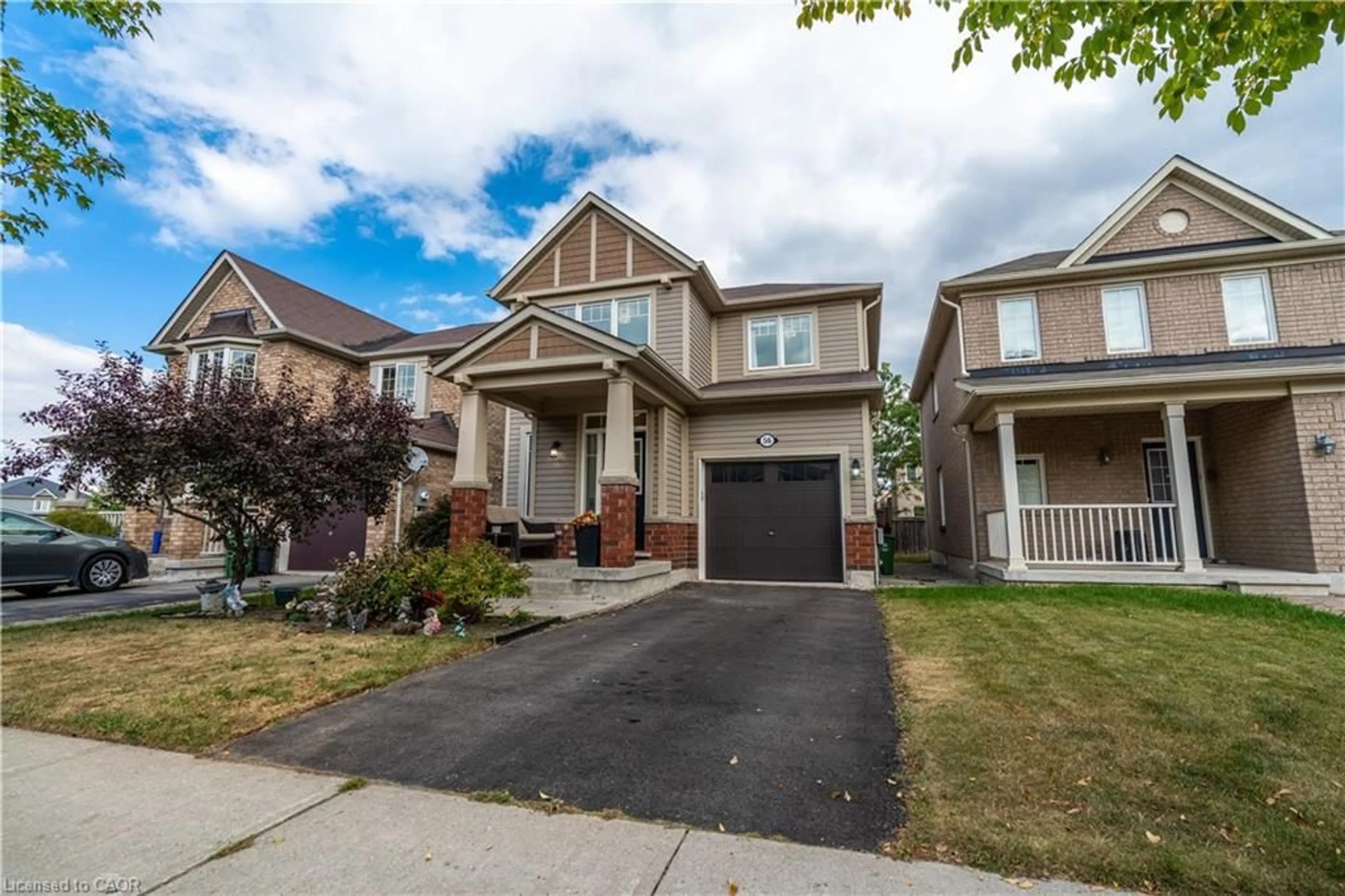 Home with vinyl exterior material, street for 56 Peer Crt, Hamilton Ontario L9K 0C5
