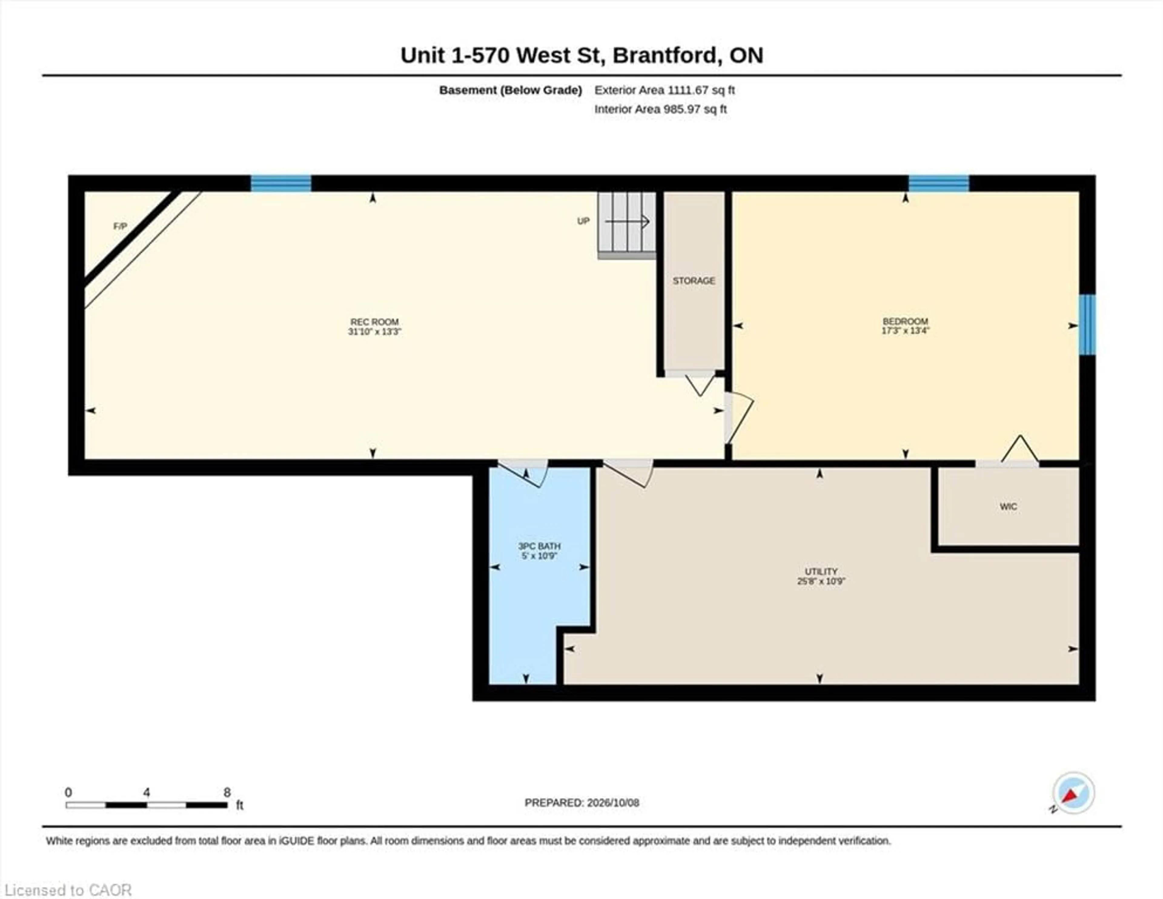 Floor plan for 570 West St #1, Brantford Ontario N3R 7Y7