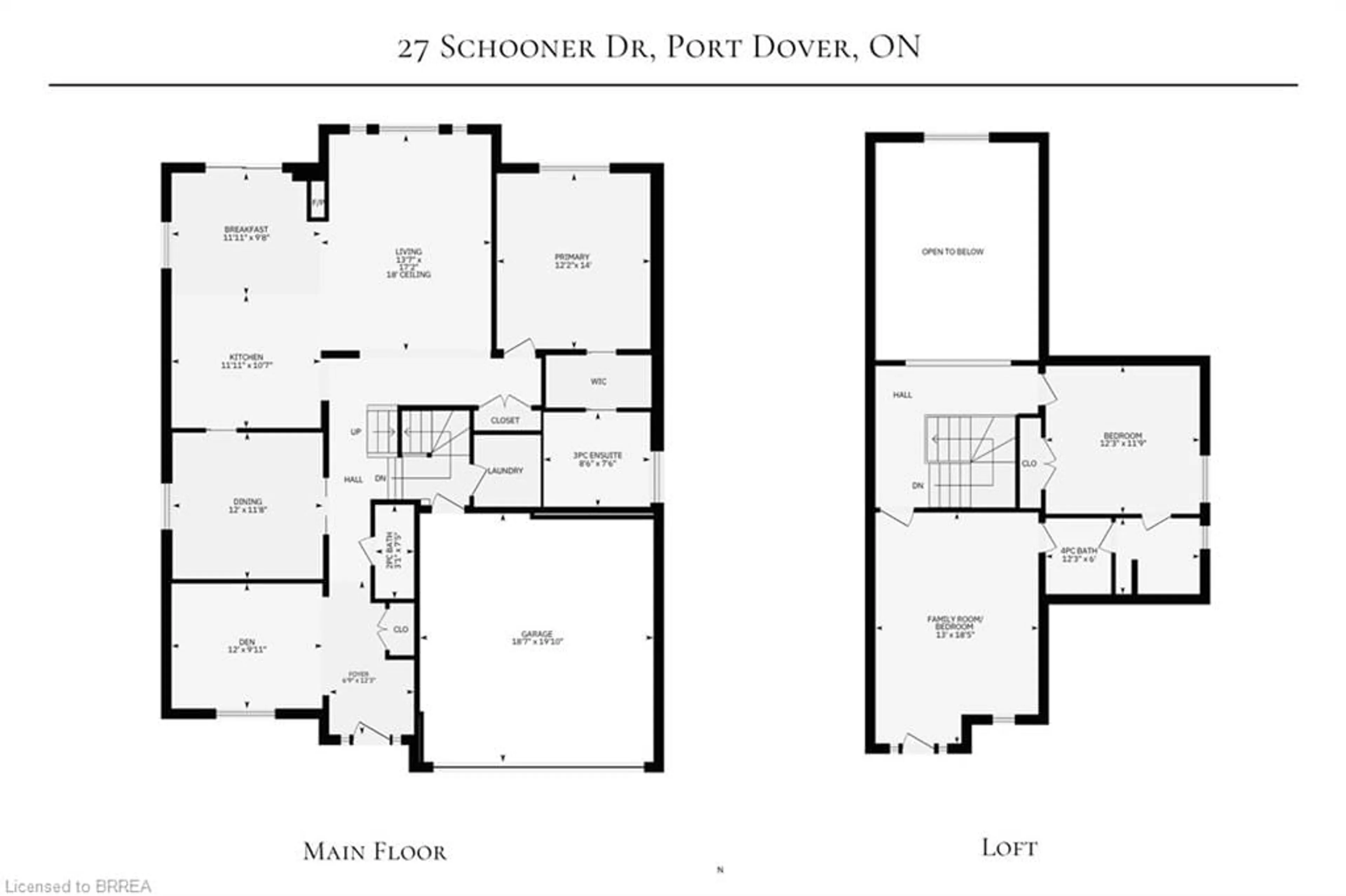 Floor plan for 27 Schooner Dr, Port Dover Ontario N0A 1N3