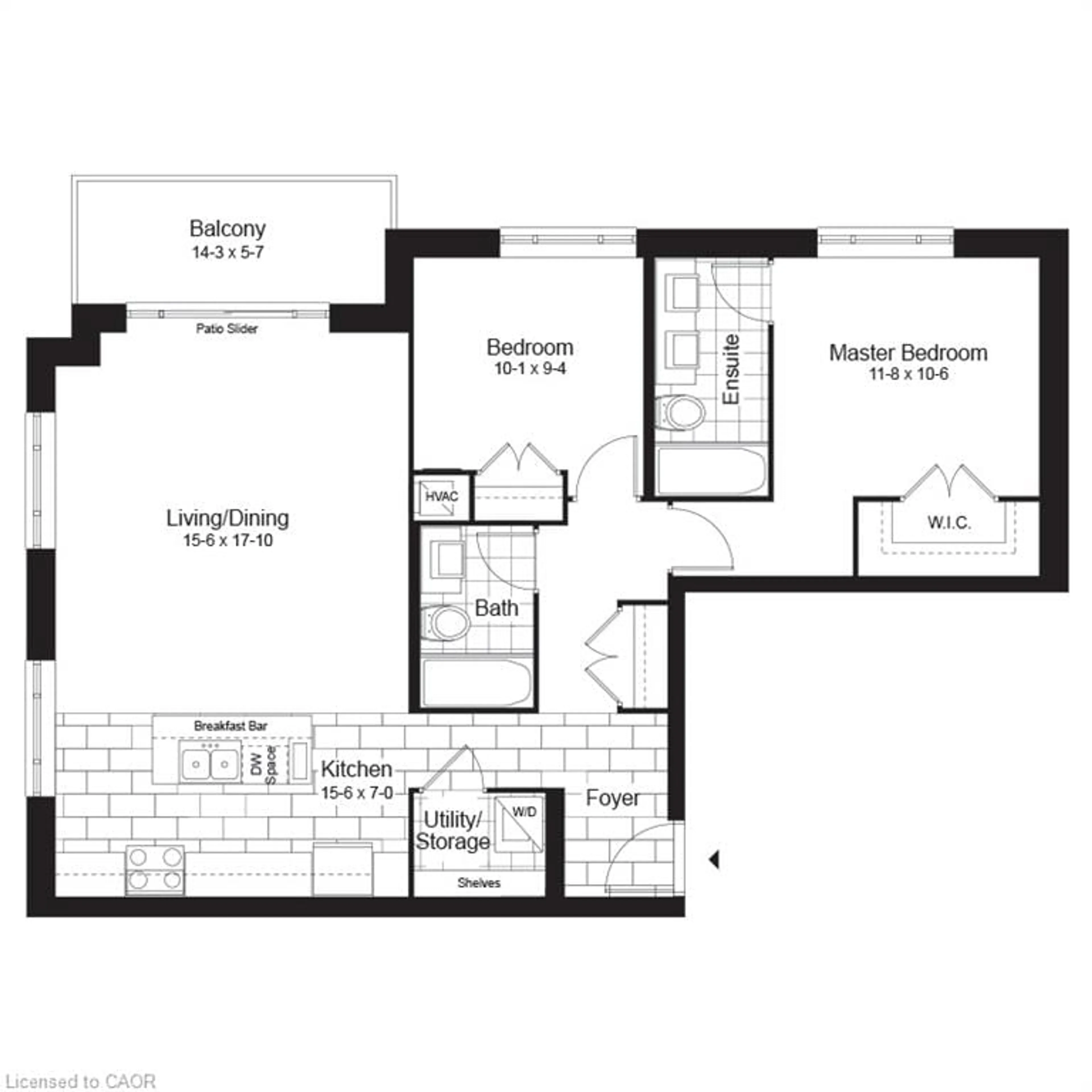 Floor plan for 399 Queen St #101, Kitchener Ontario N2G 0C4