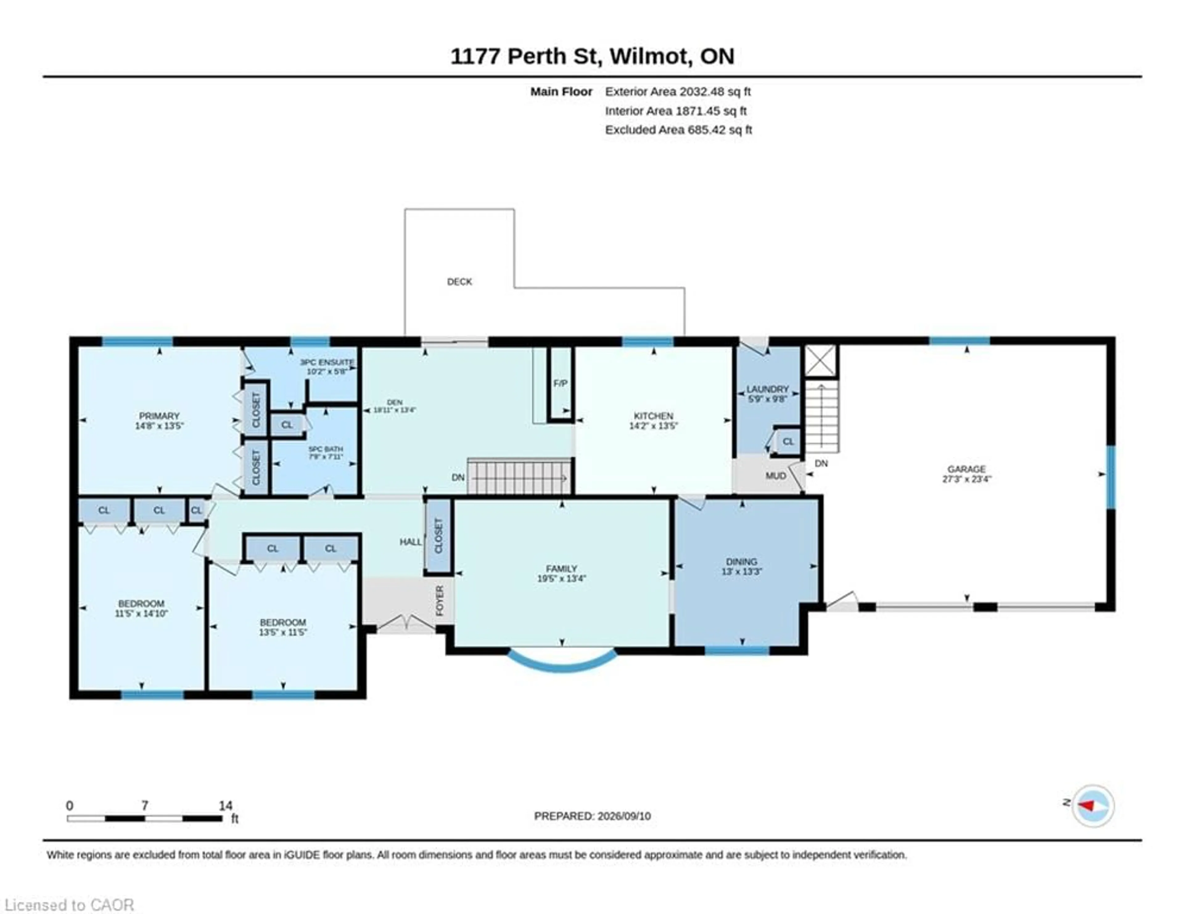 Floor plan for 1177 Perth St, New Hamburg Ontario N3A 1S1