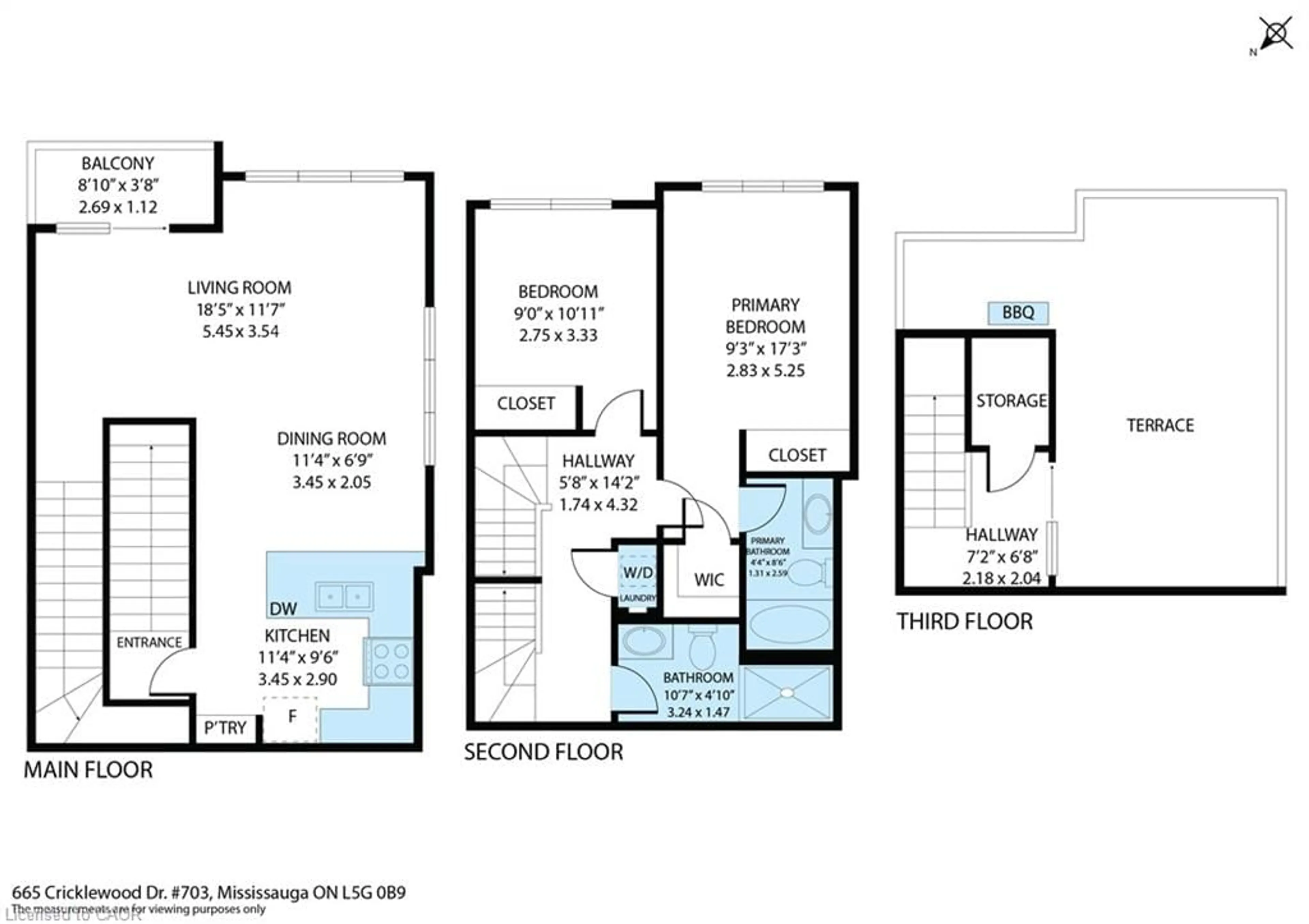 Floor plan for 665 Cricklewood Dr #703, Mississauga Ontario L5G 0B9